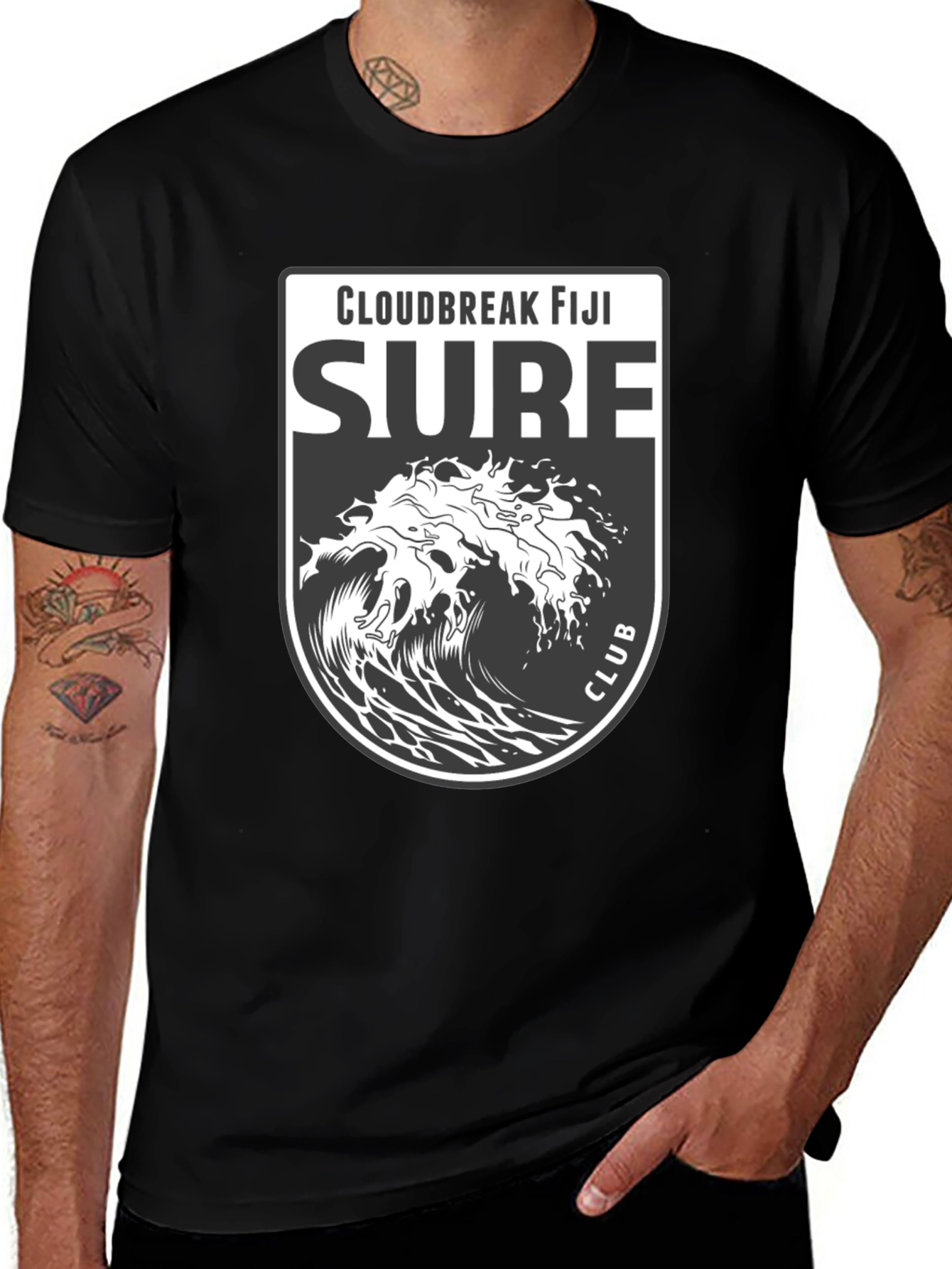 Cloudbreak Fiji Surf Club Black T-Shirt