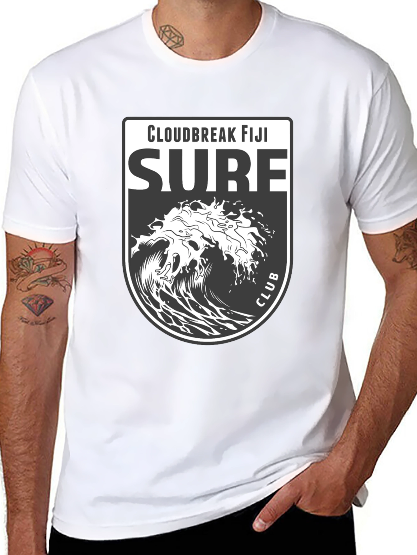 Cloudbreak Fiji Surf Club Black T-Shirt