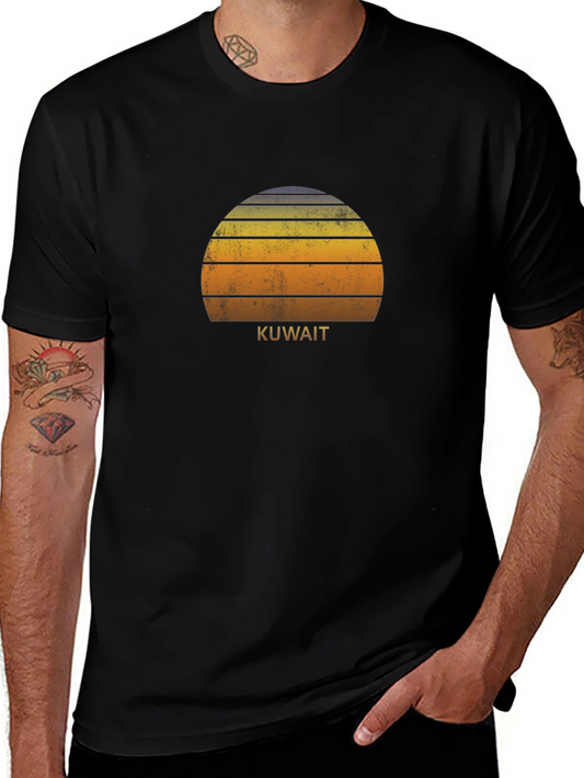 Kuwait Sunset T-Shirt Retro Style Tee