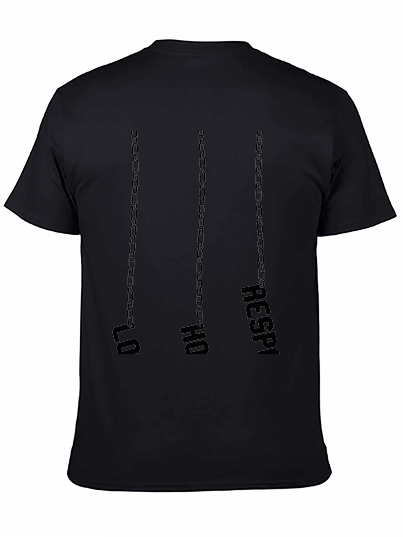 Lo Ho Respi Chain Print Black T-Shirt