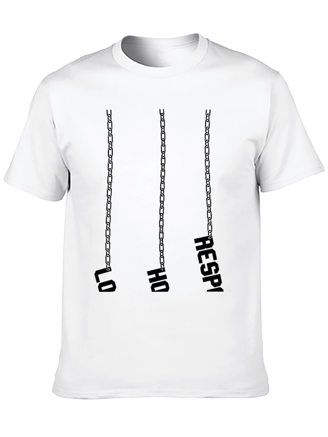 Lo Ho Respi Chain Print Black T-Shirt