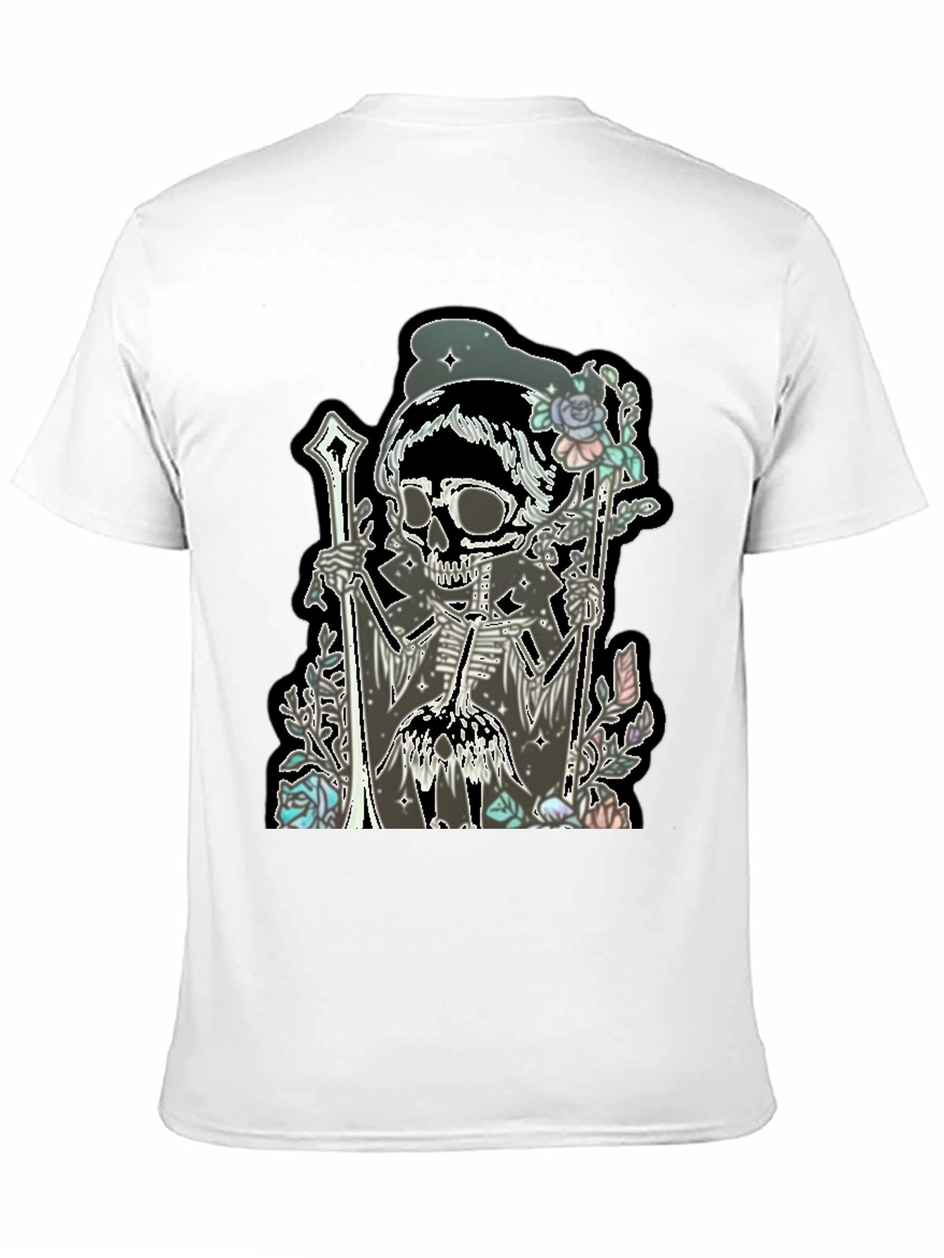 Skull & Roses Graphic T-Shirt - Emo Style