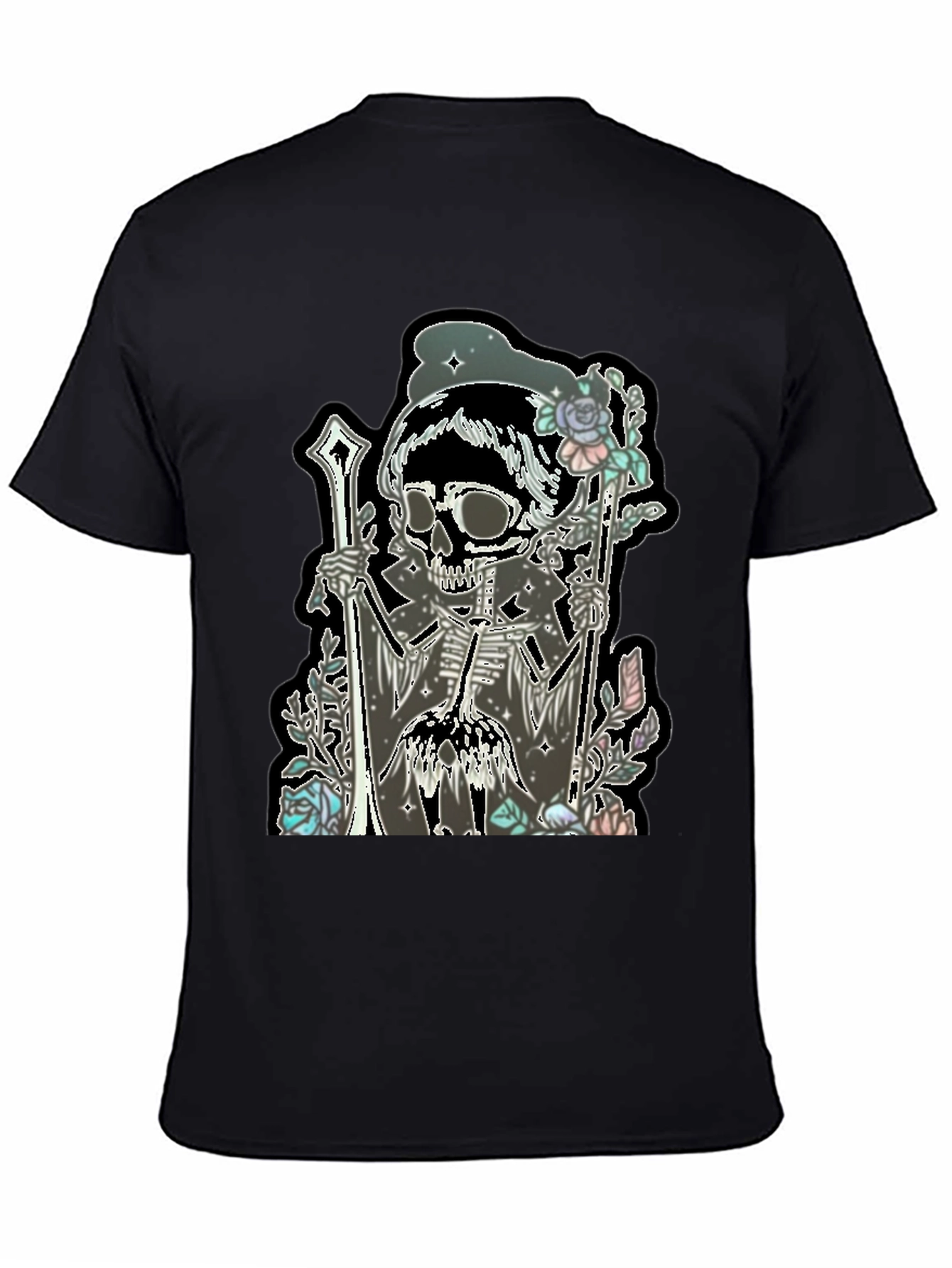Skull & Roses Graphic T-Shirt - Emo Style