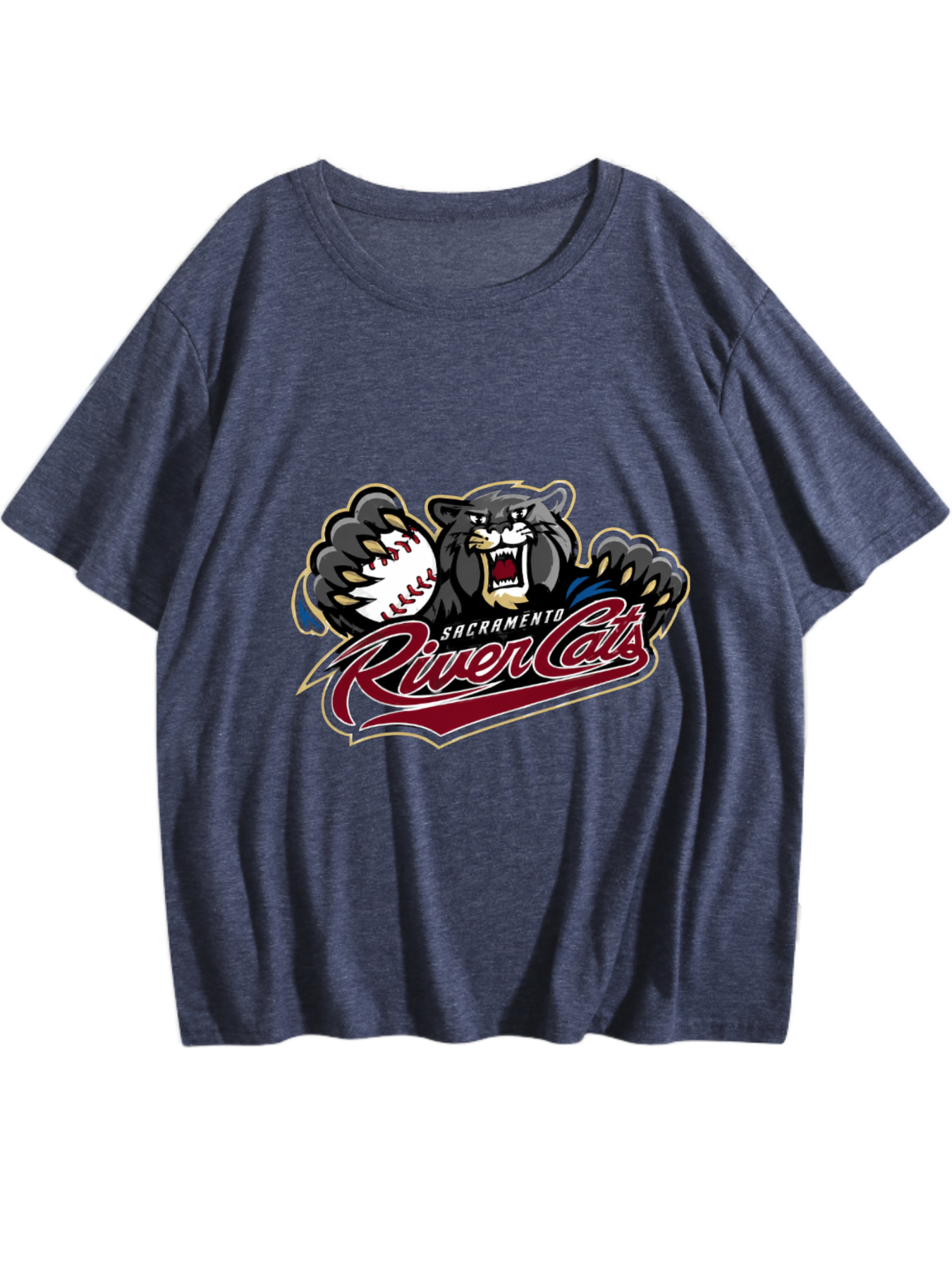 Sacramento River Cats Inspired Vintage Baseball Graphic T-Shirt – Premium Streetwear Sports Tee（hj38）
