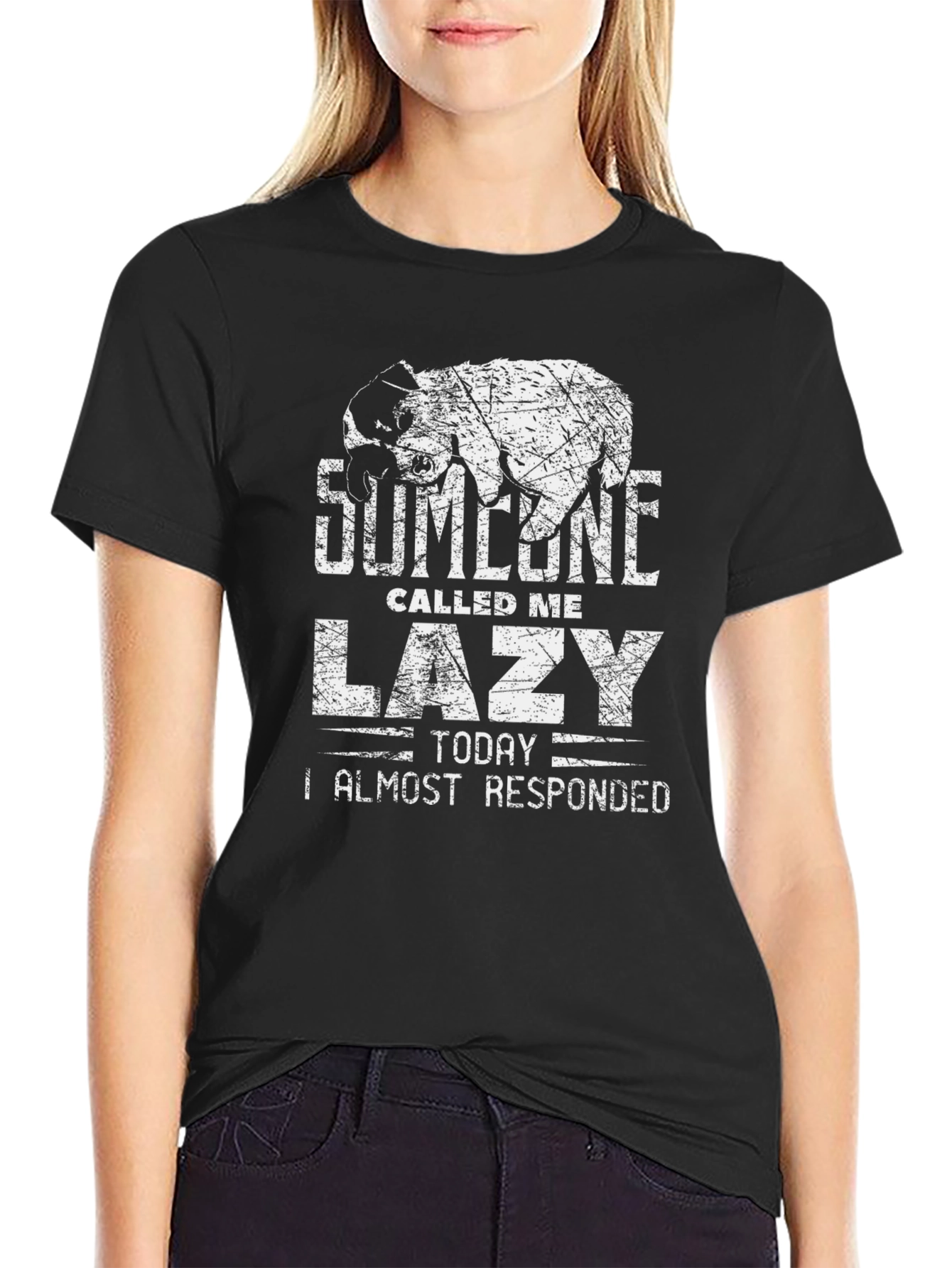 Lazy Bear Graphic Tee - Funny Sarcastic T-Shirt