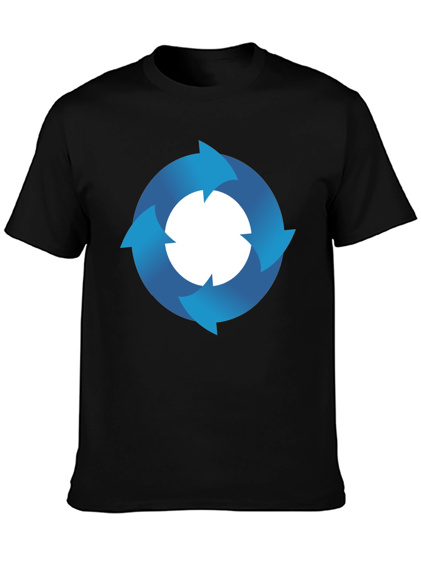 Circular Arrow Graphic T-Shirt - Mens Black Tee