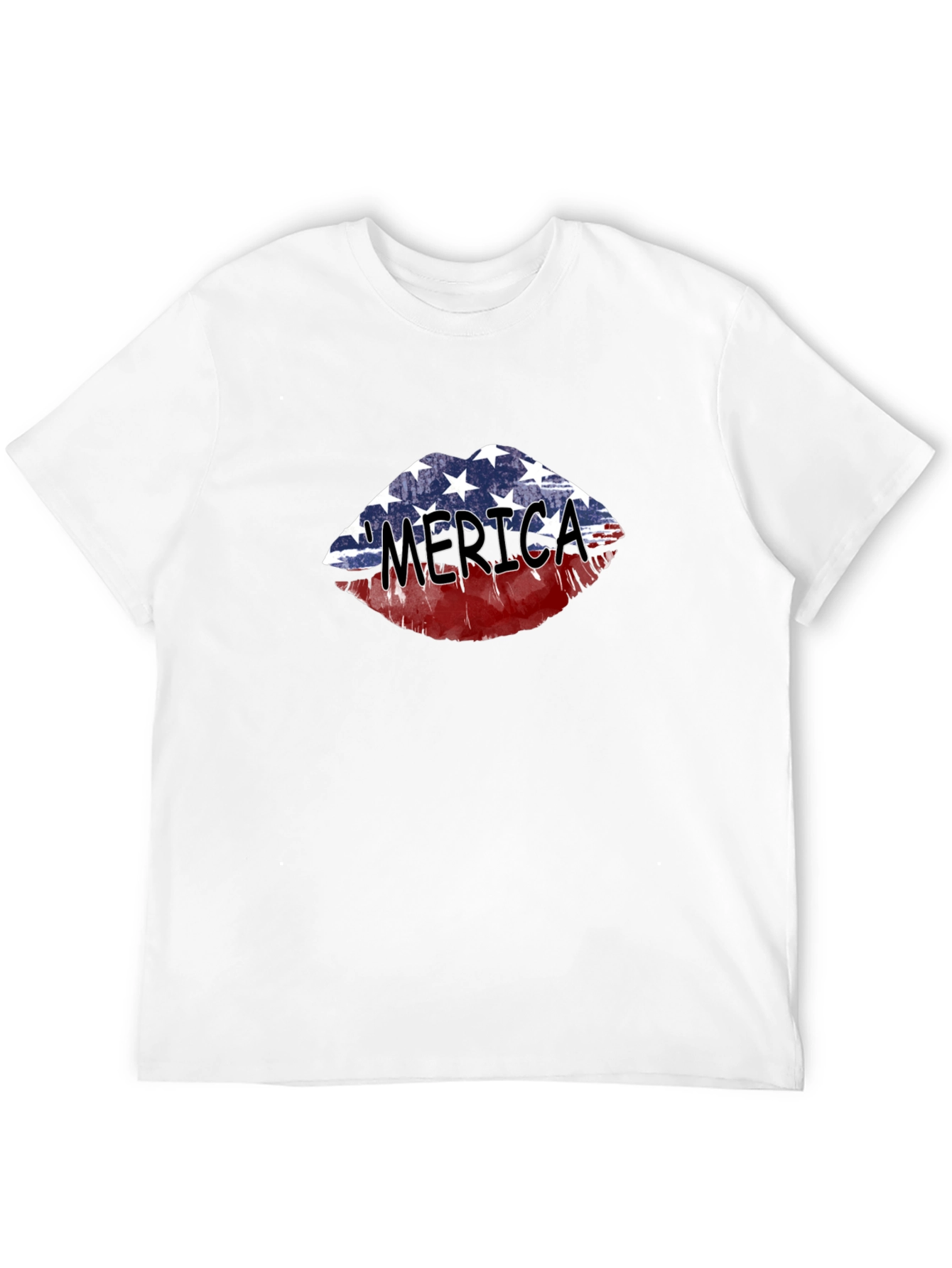 Patriotic Lips Graphic T-Shirt