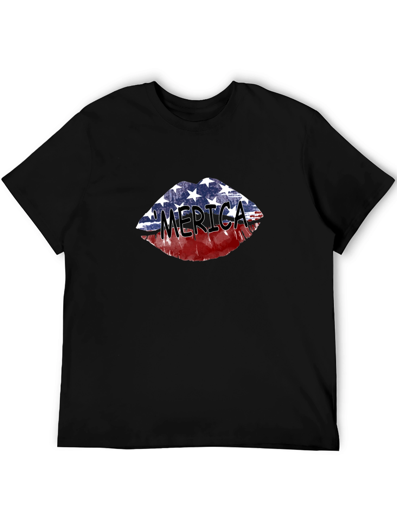 Patriotic Lips Graphic T-Shirt