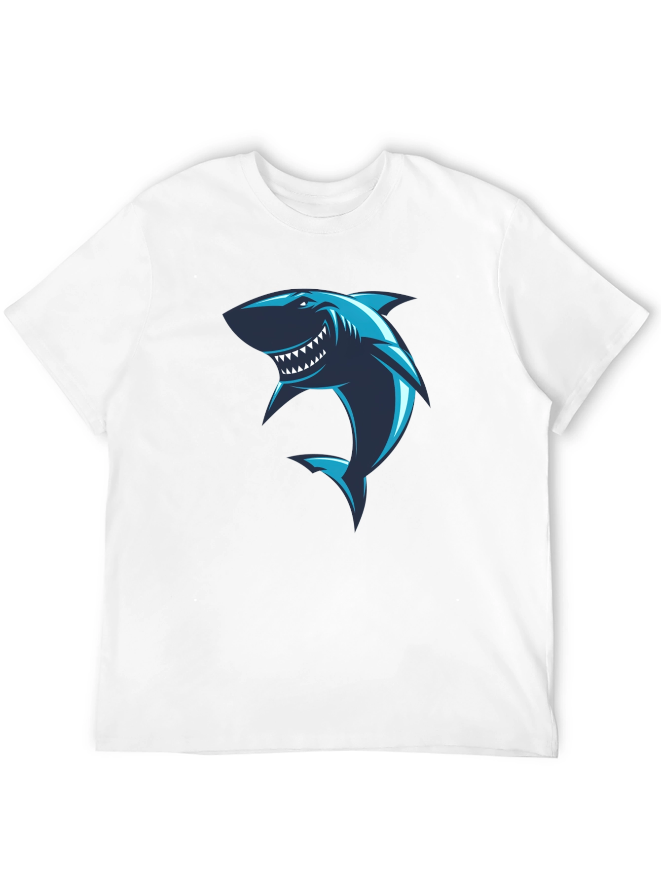 Shark Graphic Print Black T-Shirt