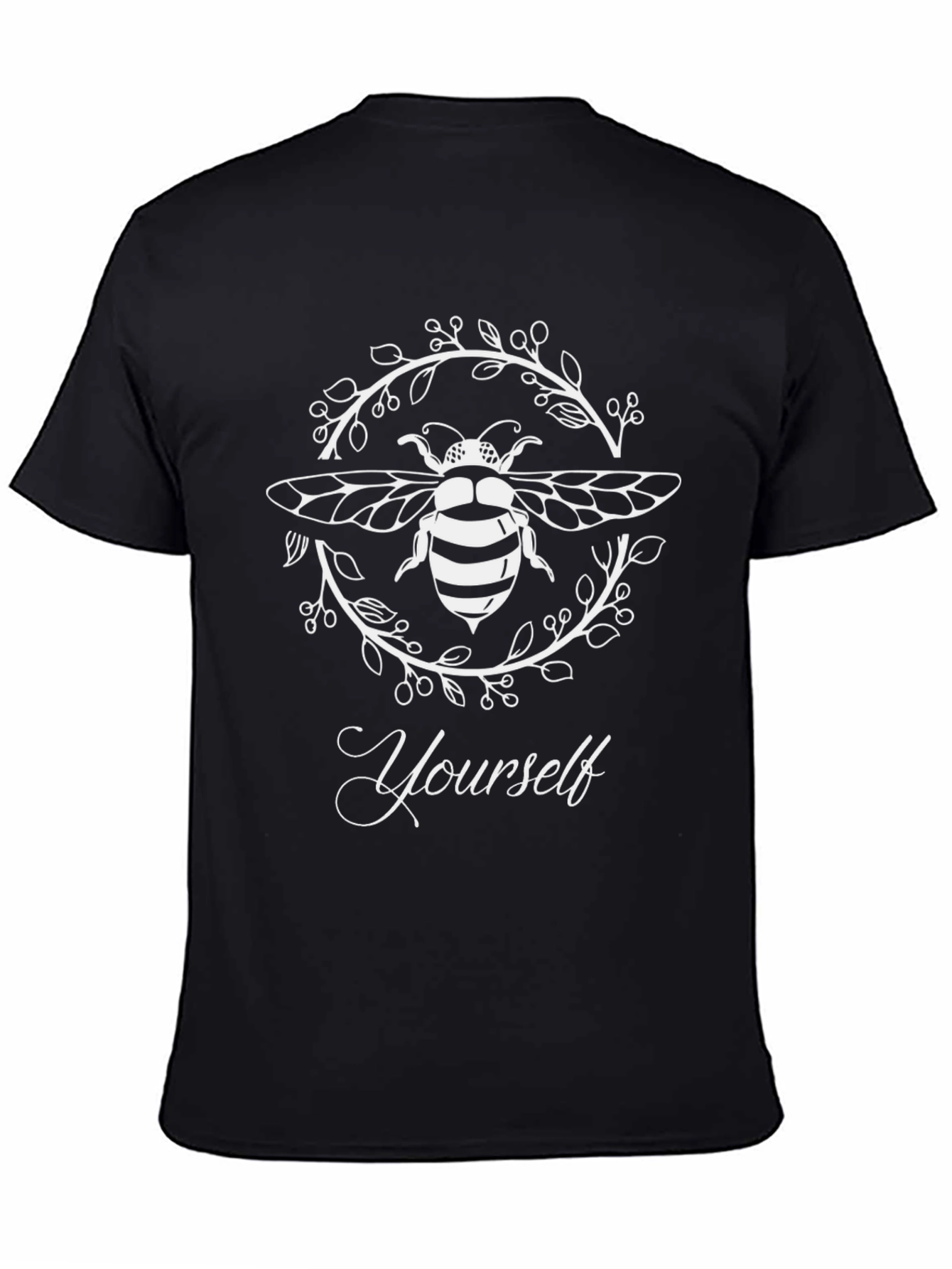 Be Yourself Bee Graphic Tee - Black Cotton Blend