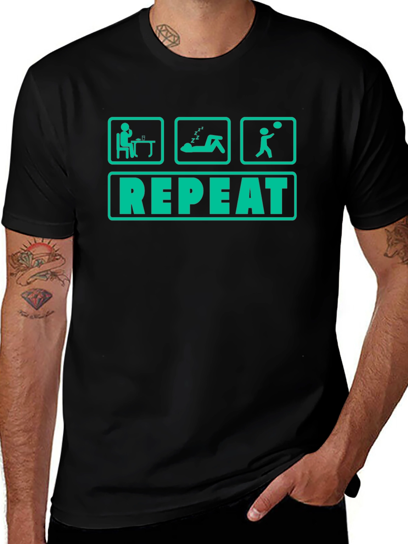 Eat Sleep Bowl Repeat T-Shirt