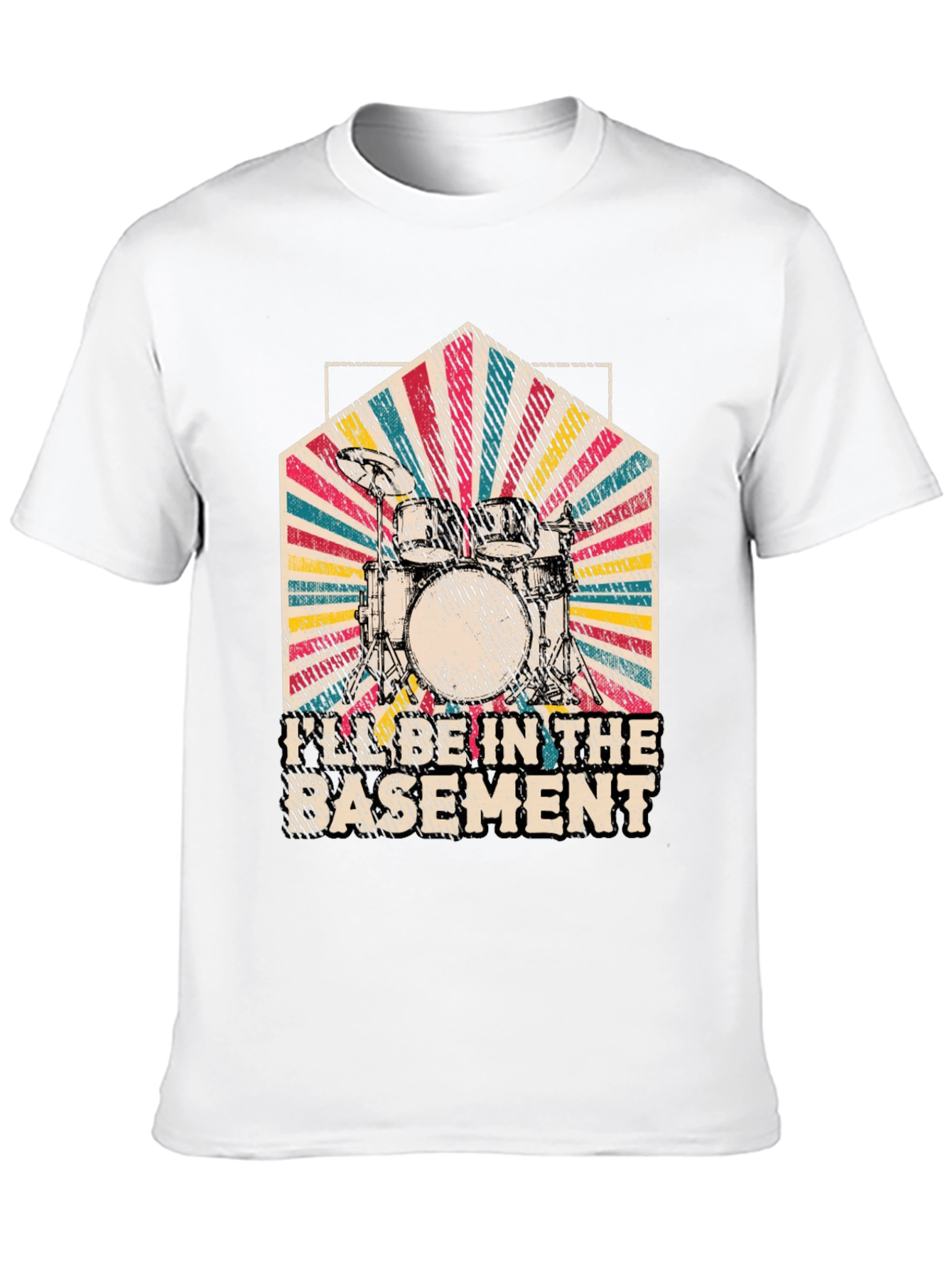 Ill Be In The Basement Drum Set Graphic Tee