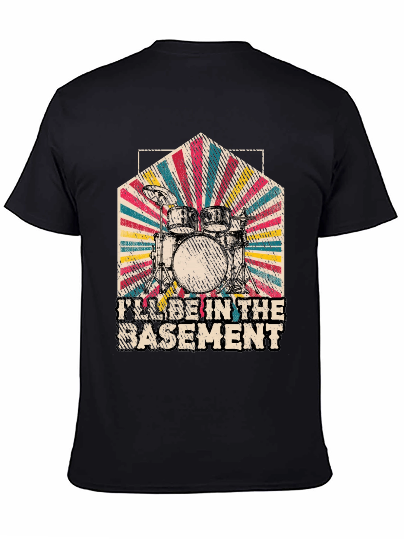 Ill Be In The Basement Drum Set Graphic Tee