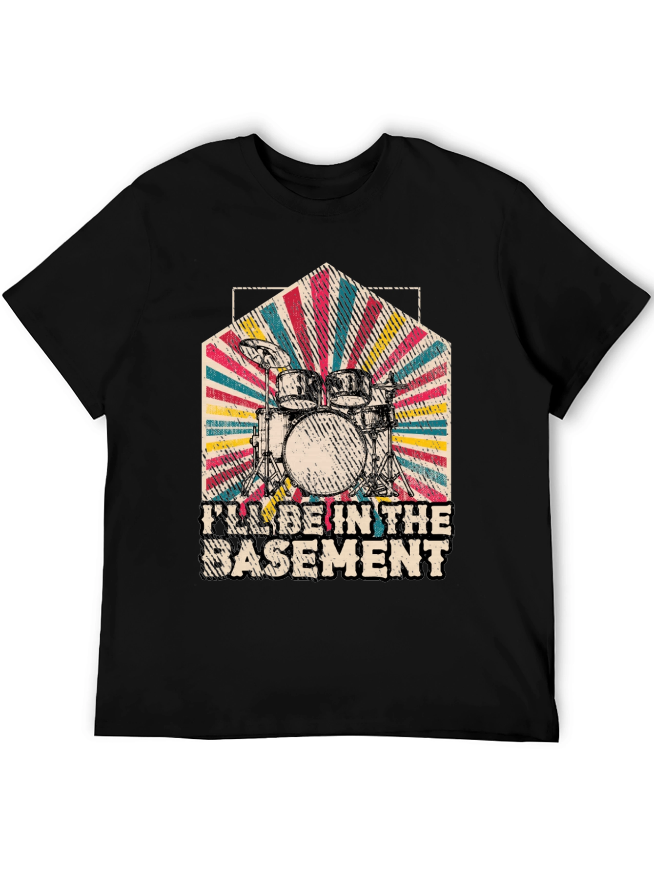 Ill Be In The Basement Drum Set Graphic Tee