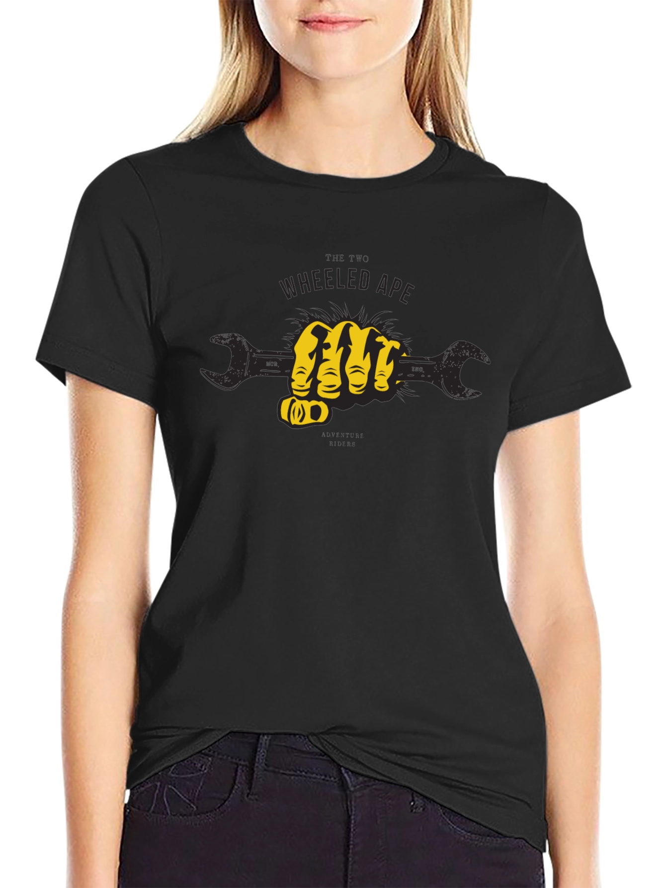 Wheeled Ape Wrench Fist Graphic T-Shirt