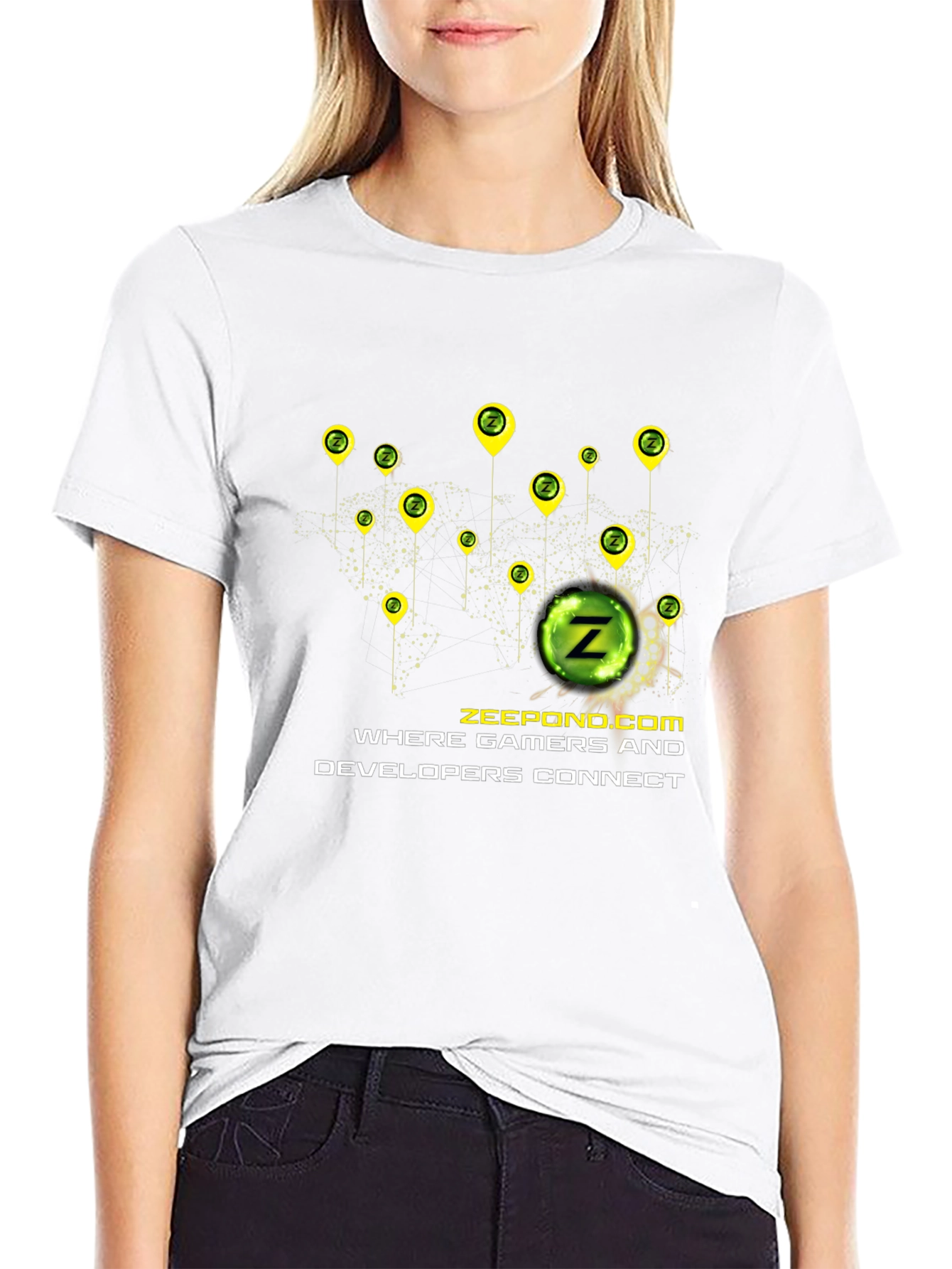 Zeepond Gamer Developer Connect Black T-Shirt