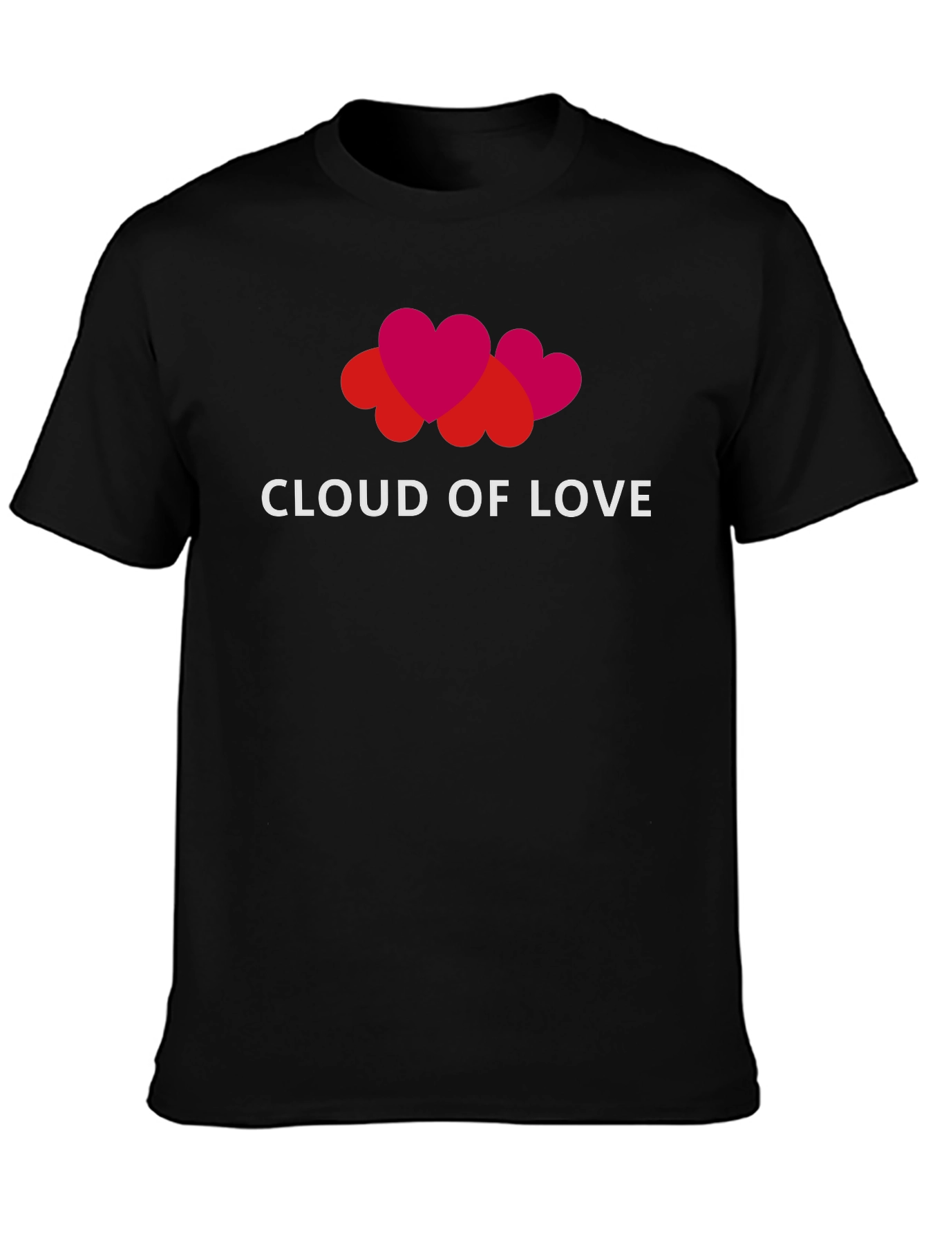 Cloud of Love Graphic Tee - Black Cotton Shirt