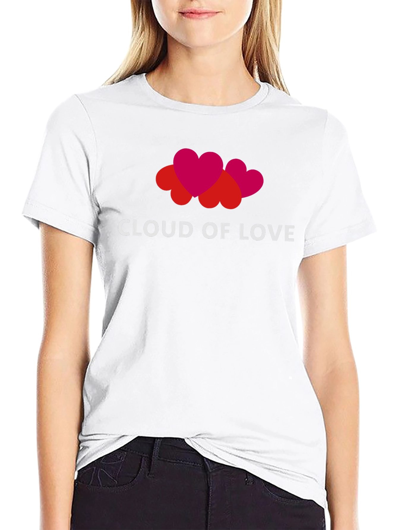 Cloud of Love Graphic Tee - Black Cotton Shirt