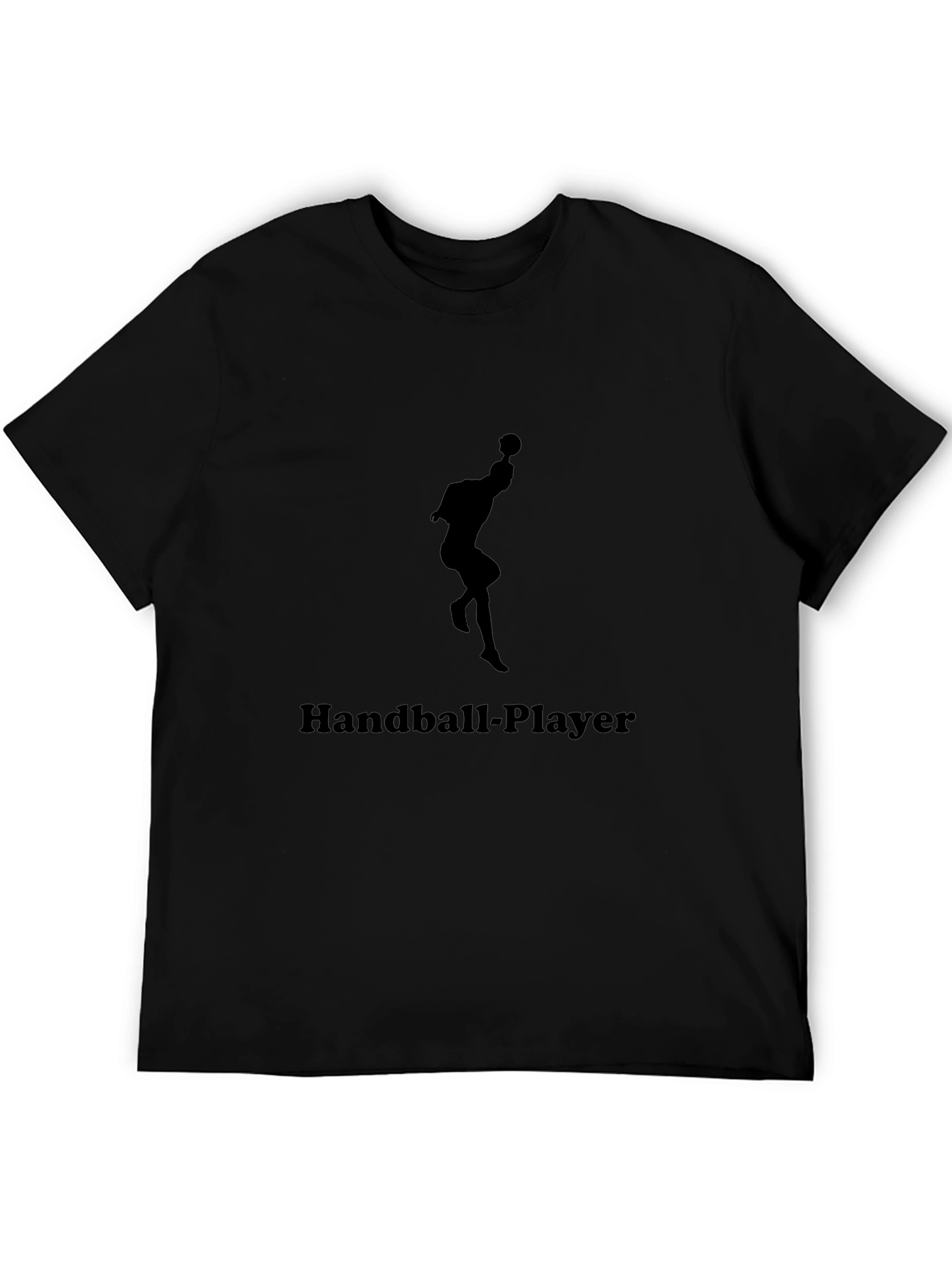 Handball Player Graphic Tee - Black
