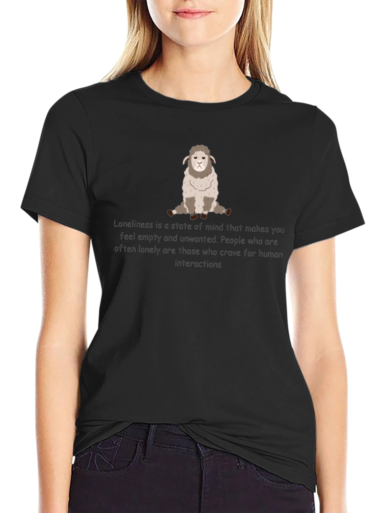 Sad Sheep T-Shirt - Loneliness Awareness