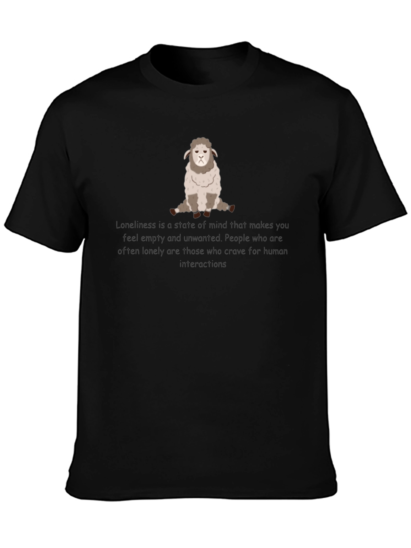 Sad Sheep T-Shirt - Loneliness Awareness
