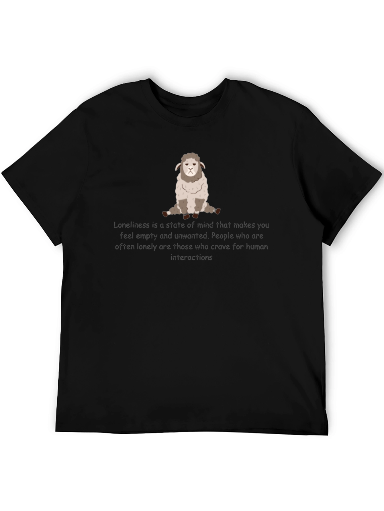 Sad Sheep T-Shirt - Loneliness Awareness