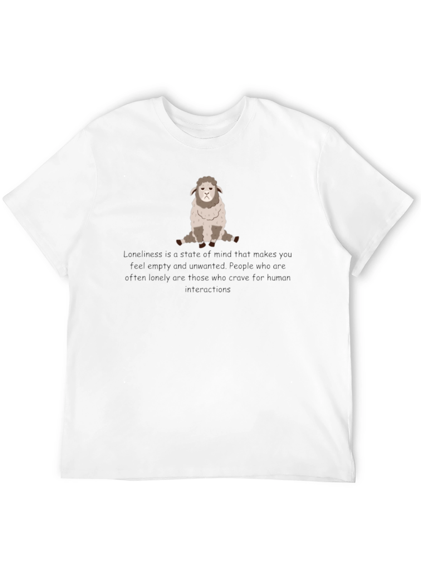 Sad Sheep T-Shirt - Loneliness Awareness