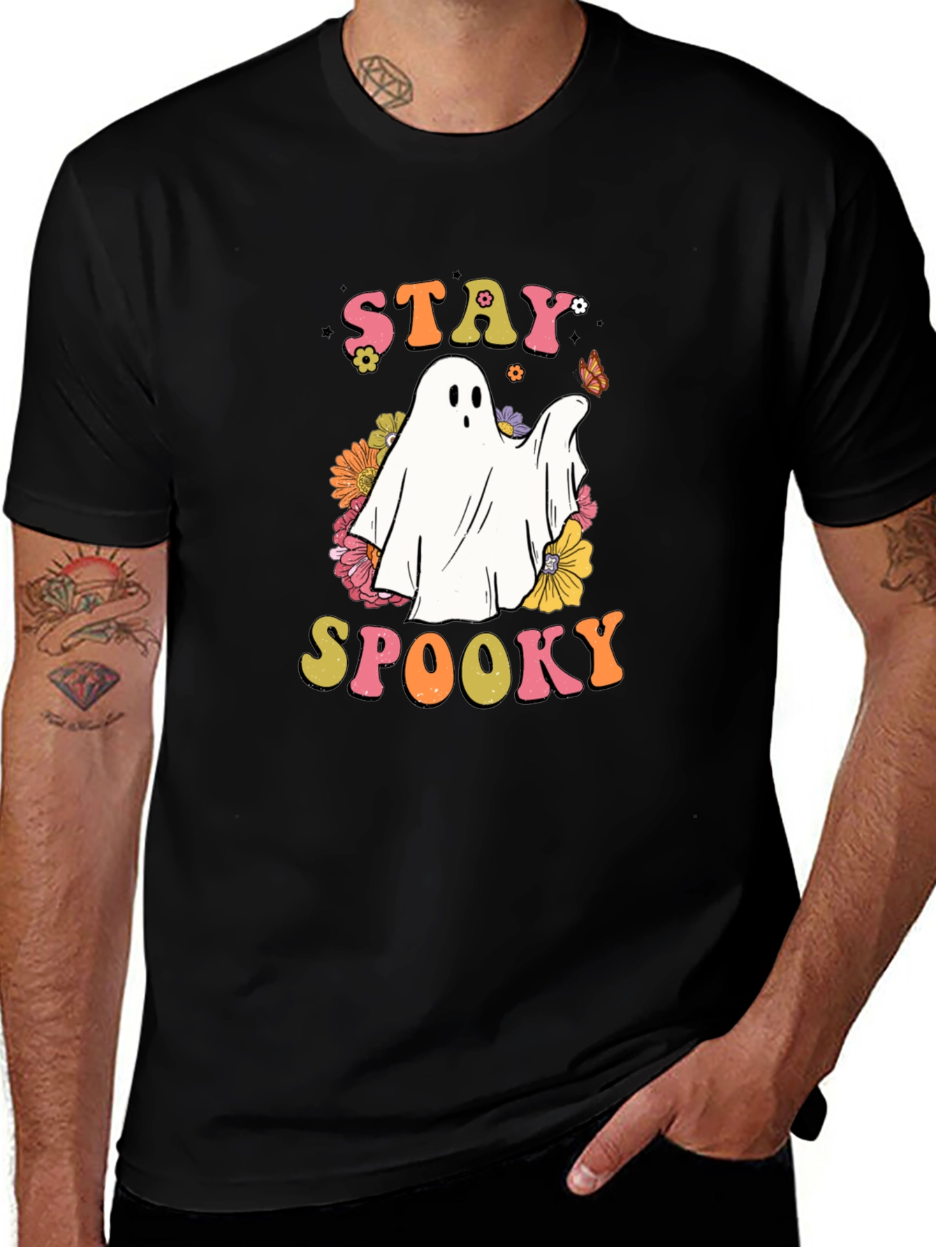 Stay Spooky Ghost Graphic T-Shirt