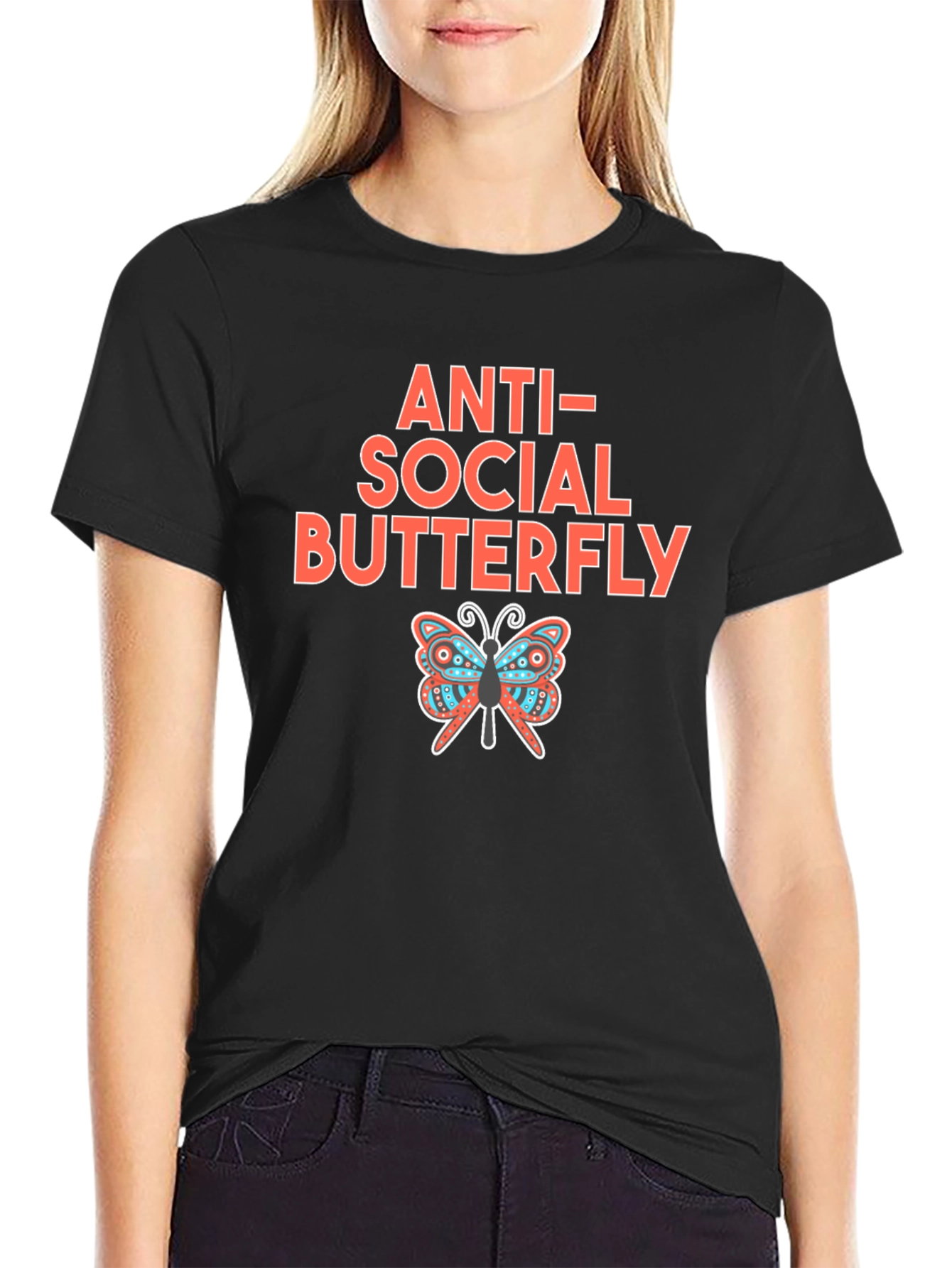 Anti-Social Butterfly Graphic Tee