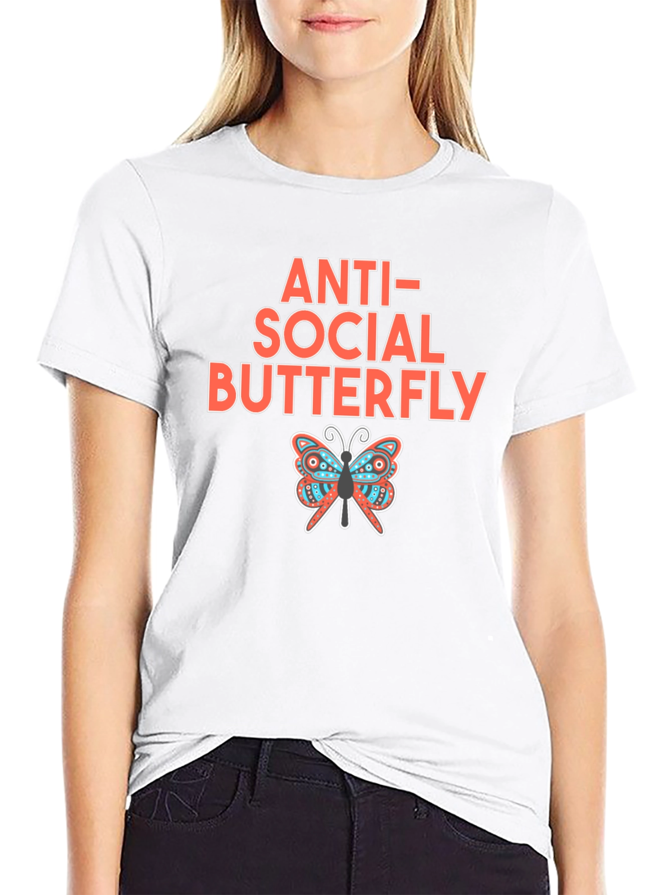 Anti-Social Butterfly Graphic Tee