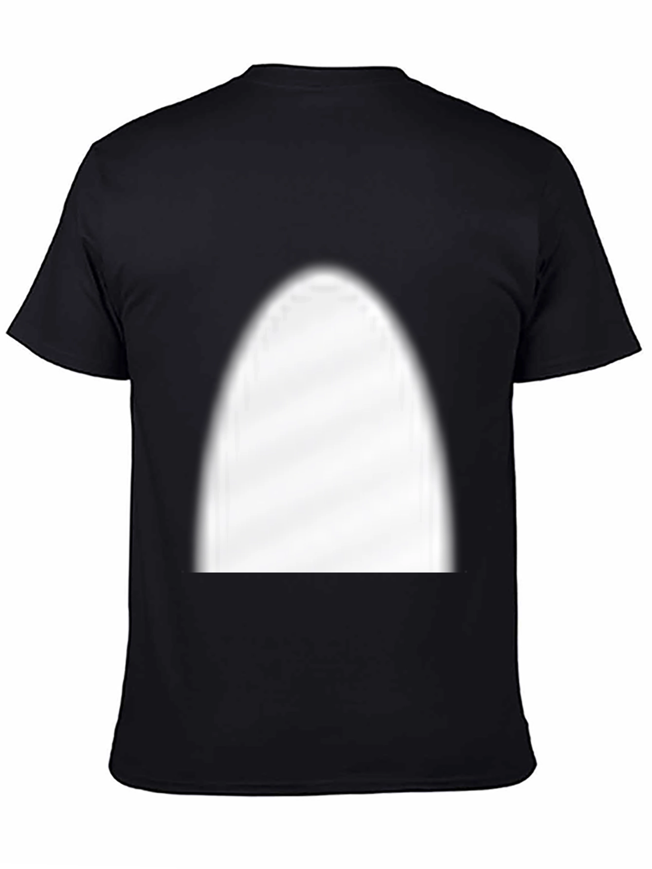 Black Graphic Tee - Unique White Print