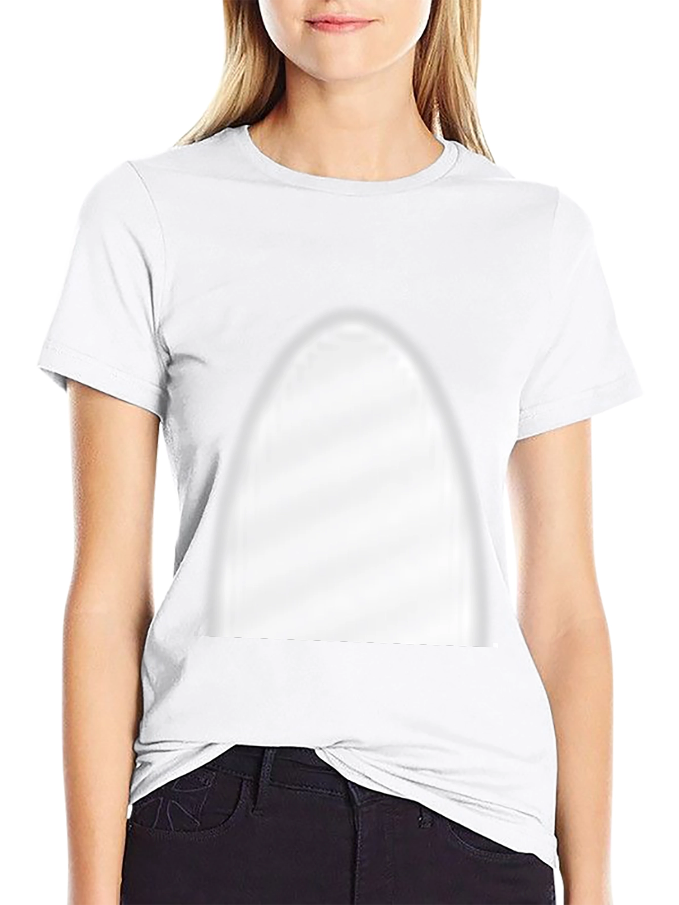 Black Graphic Tee - Unique White Print