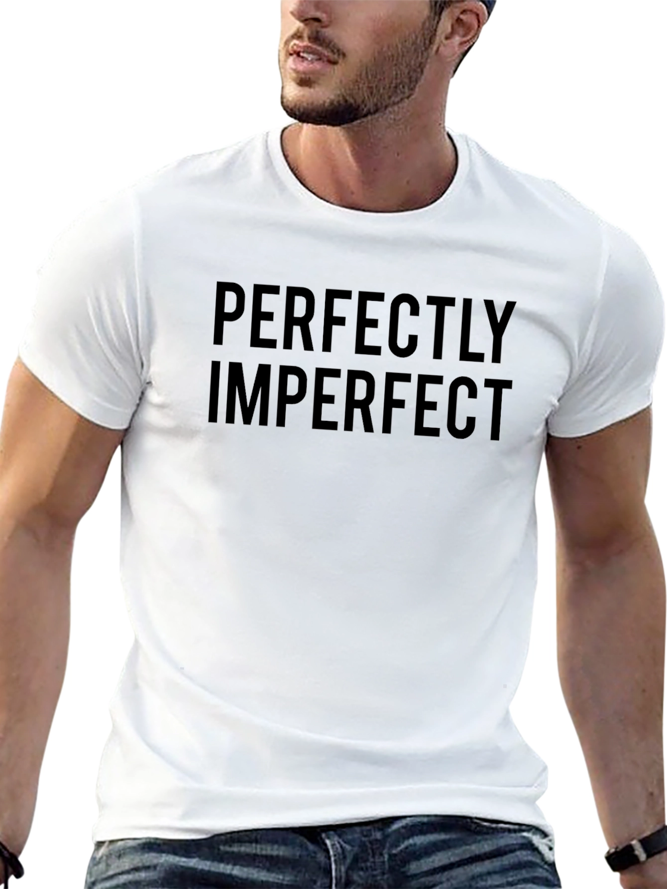 Perfectly Imperfect Graphic T-Shirt - Unisex Black Tee