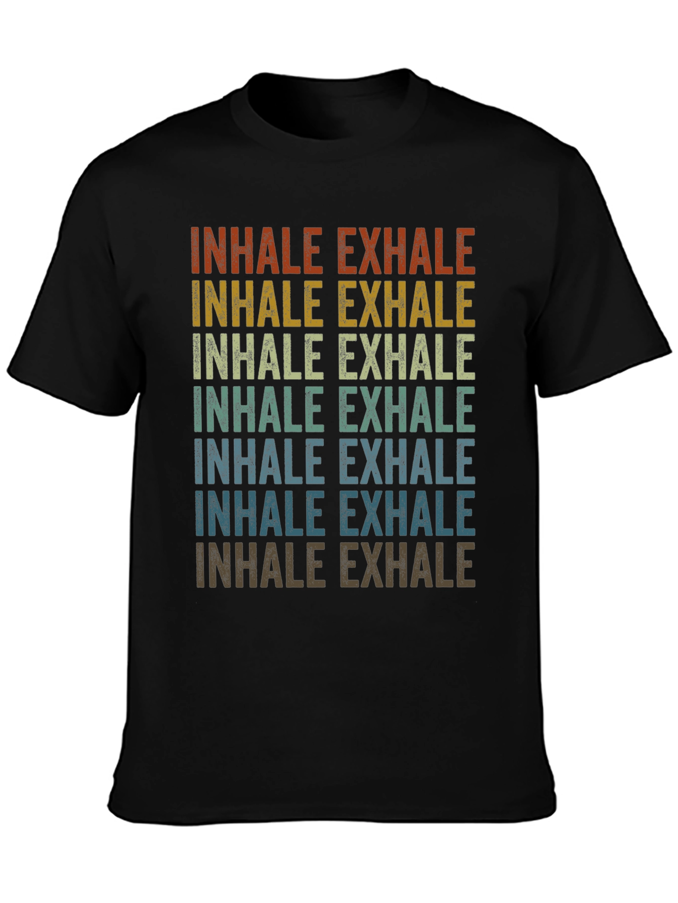 Inhale Exhale Retro Graphic T-Shirt