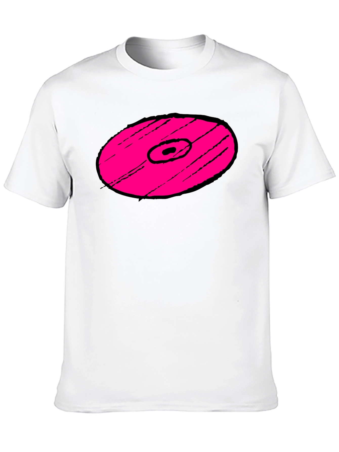 Pink Vinyl Record Graphic T-Shirt