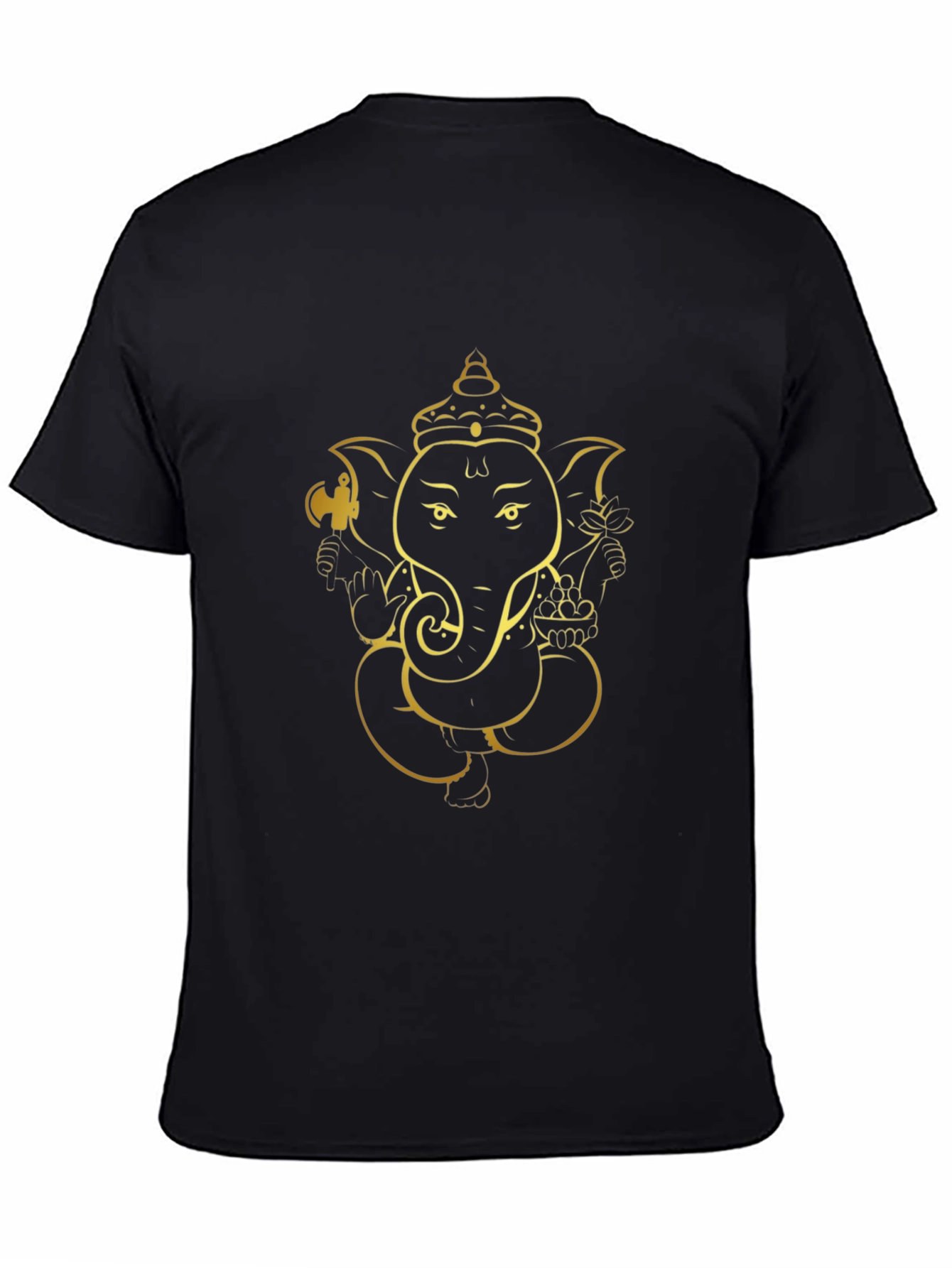 Ganesh Graphic Tee - Black Cotton Blend