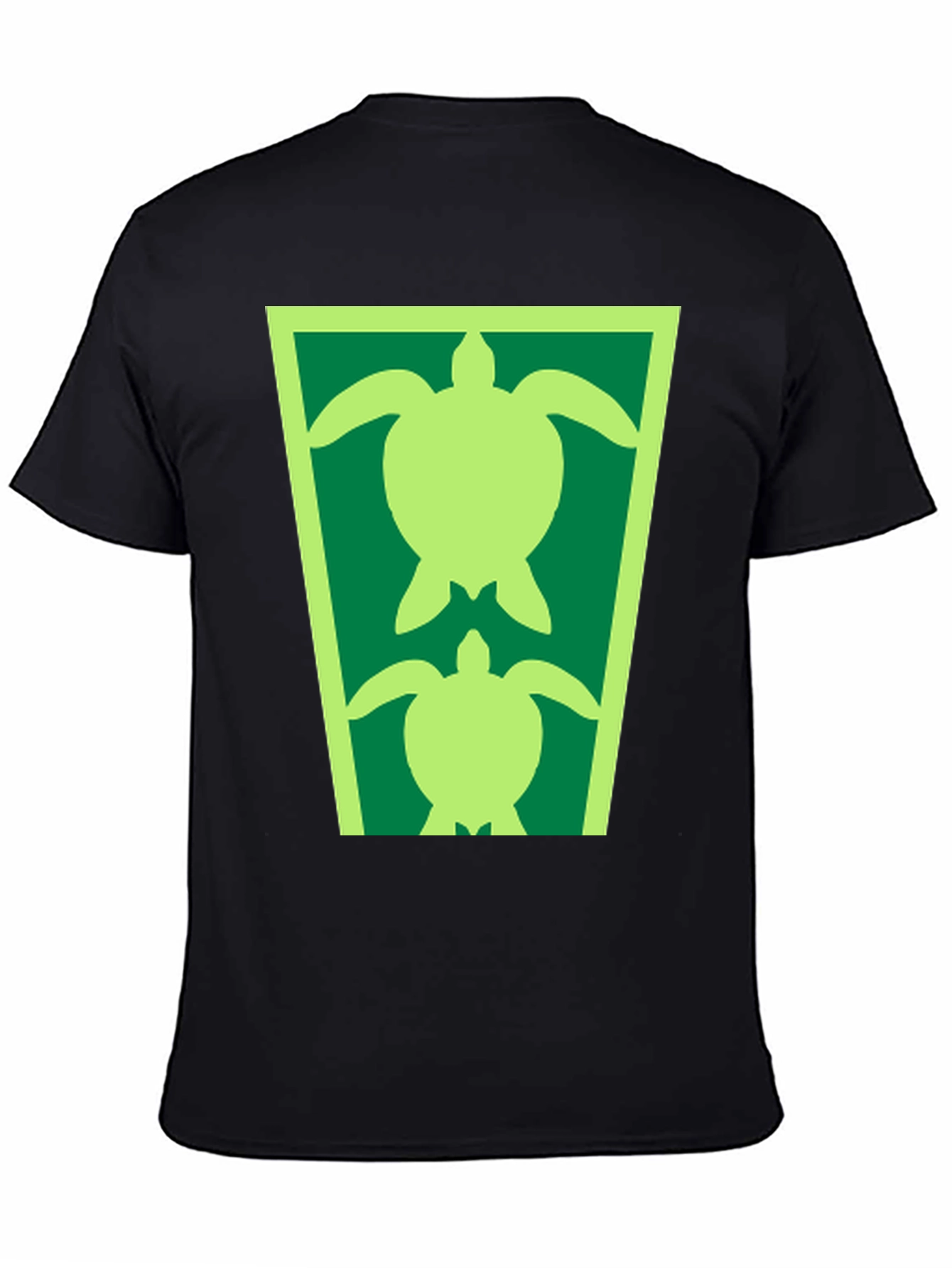 Turtle Graphic Tee - Black Cotton Blend