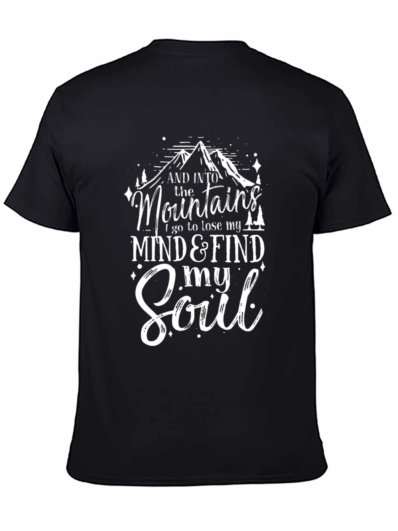 Mountains & Soul Graphic T-Shirt - Black
