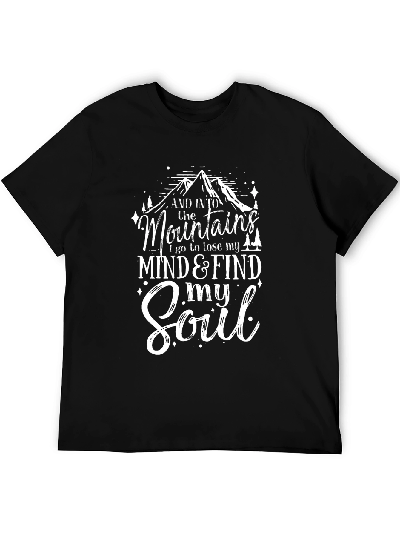 Mountains & Soul Graphic T-Shirt - Black
