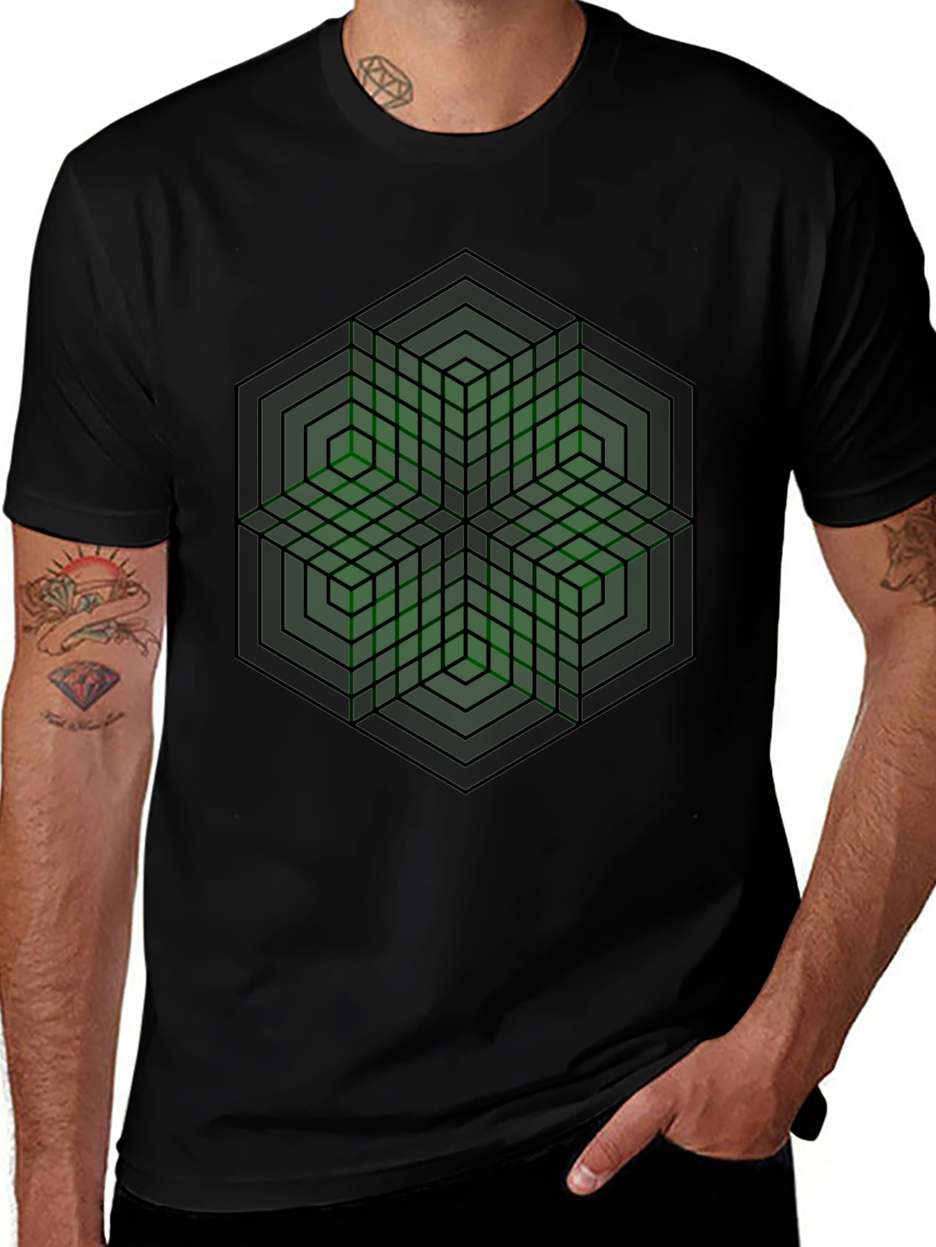 Geometric Illusion T-Shirt