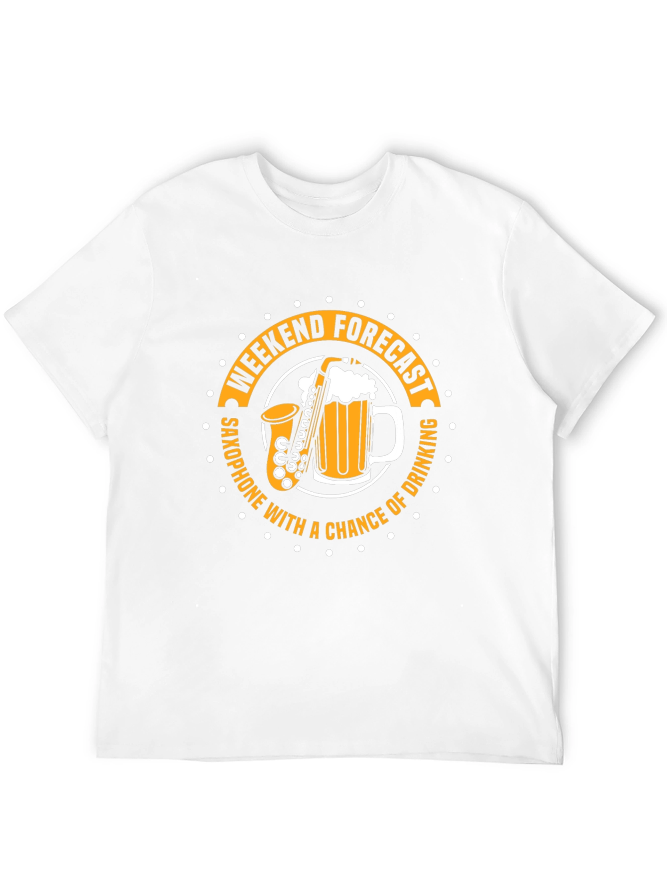 Weekend Forecast Saxophone and Drinking T-Shirt