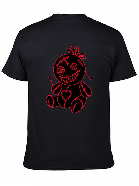 Voodoo Doll Graphic Tee - Black Cotton