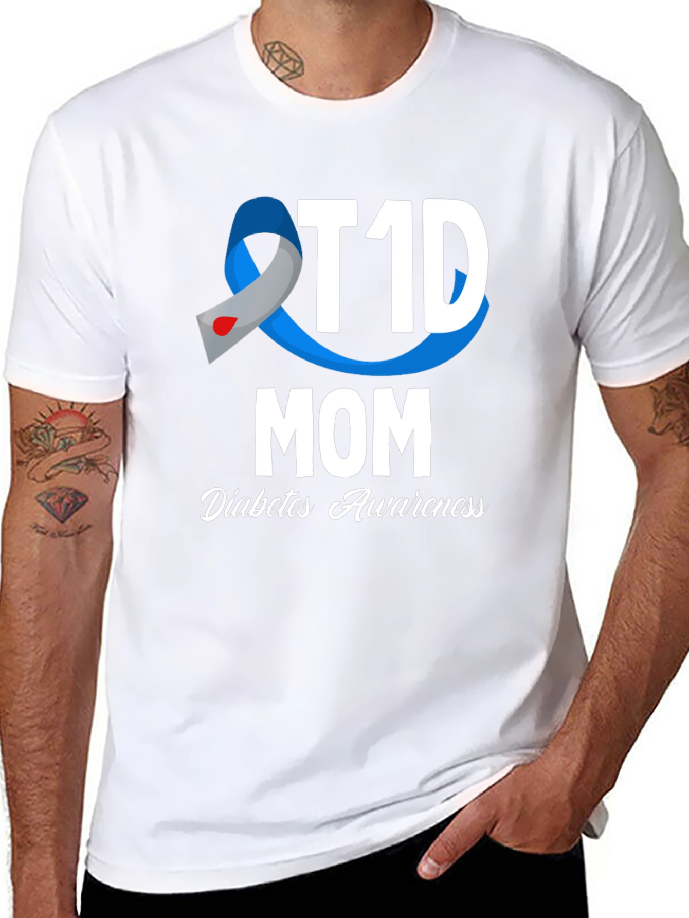 T1D Mom Diabetes Awareness Graphic Tee
