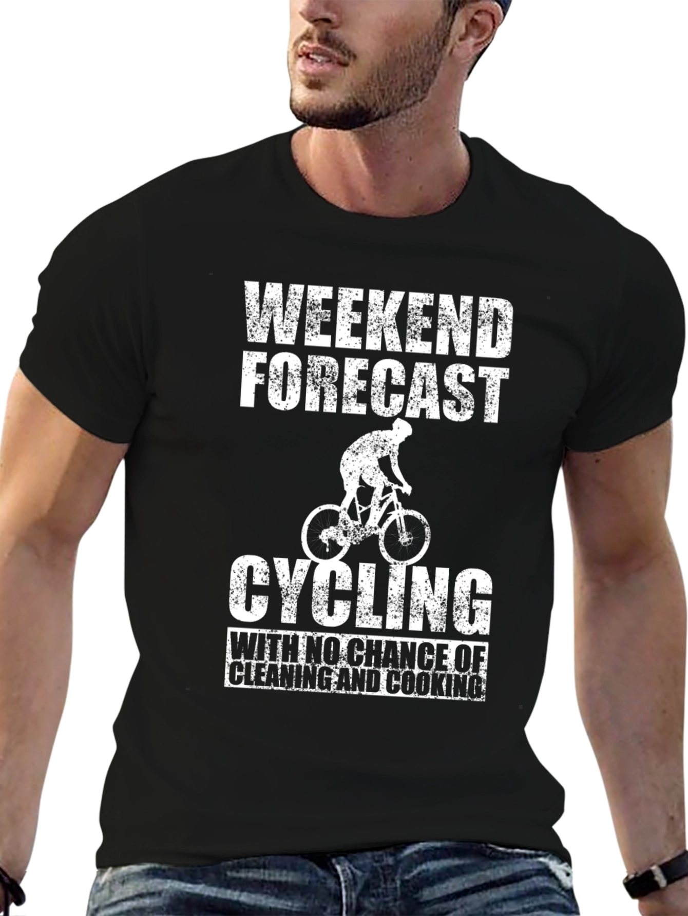 Weekend Cycling Forecast Graphic T-Shirt
