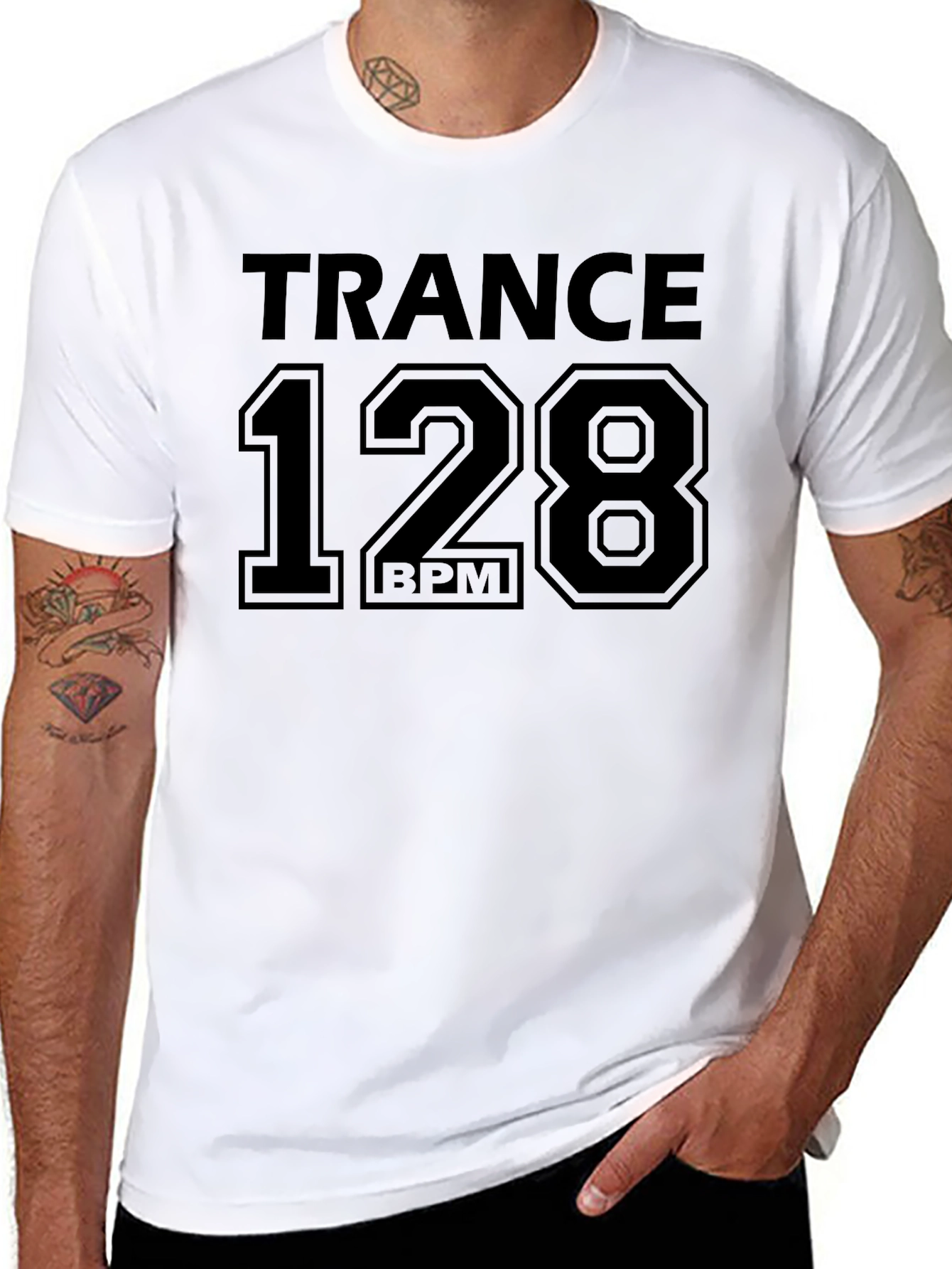 Trance 128 BPM Graphic Tee - Music Lover Fashion