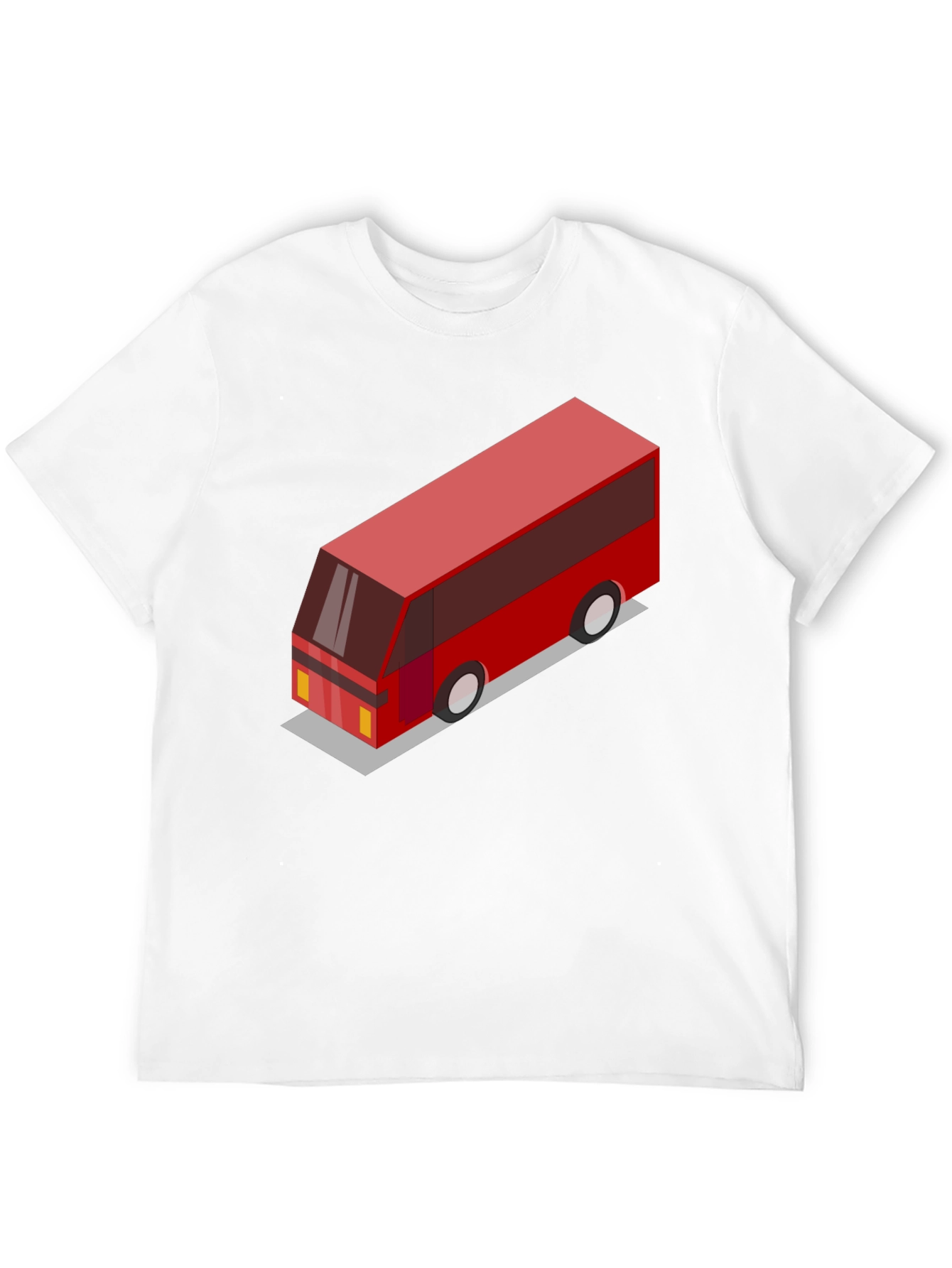 Geometric Bus Graphic Tee - Modern Style