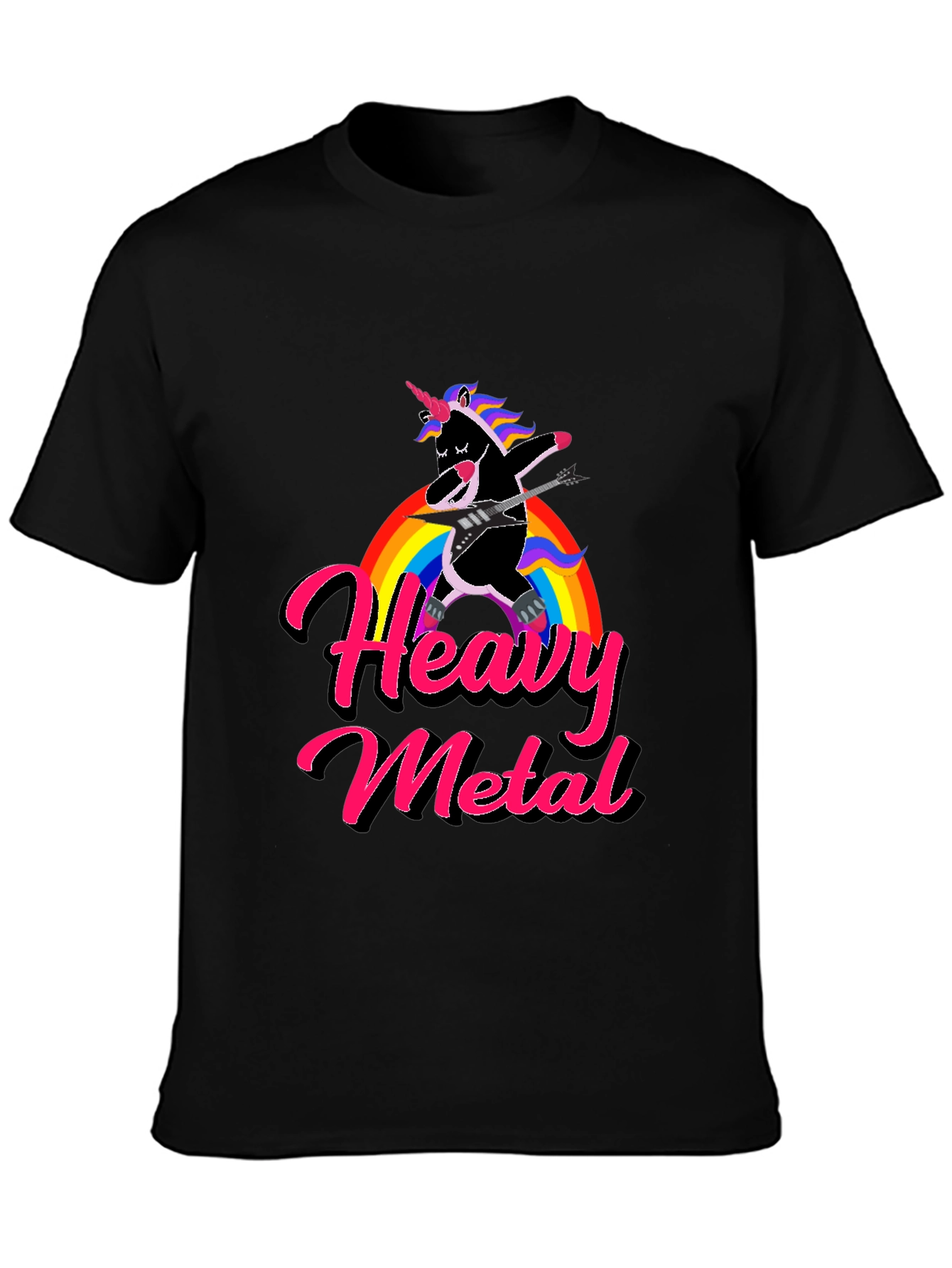 Unicorn Heavy Metal Rainbow T-Shirt