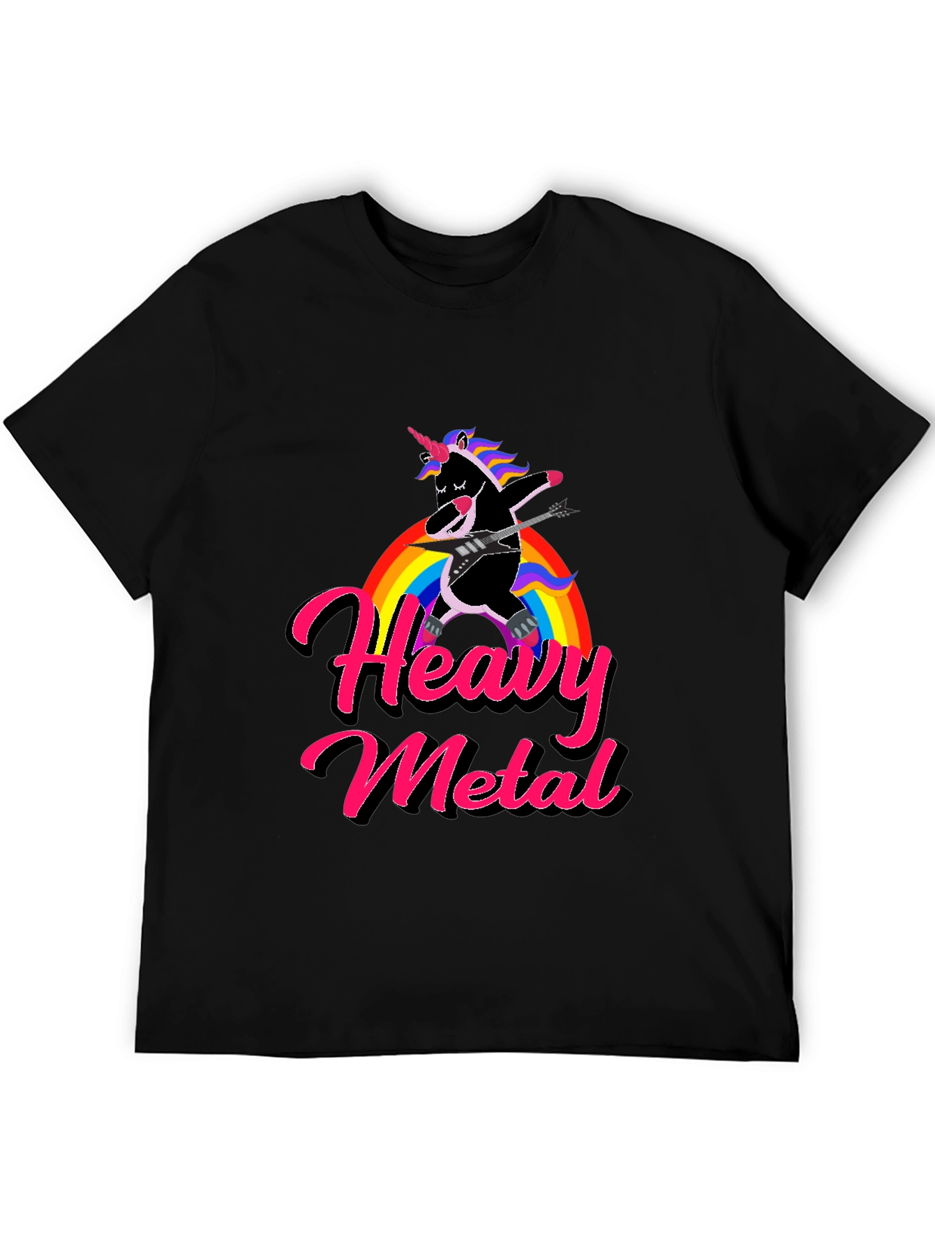 Unicorn Heavy Metal Rainbow T-Shirt