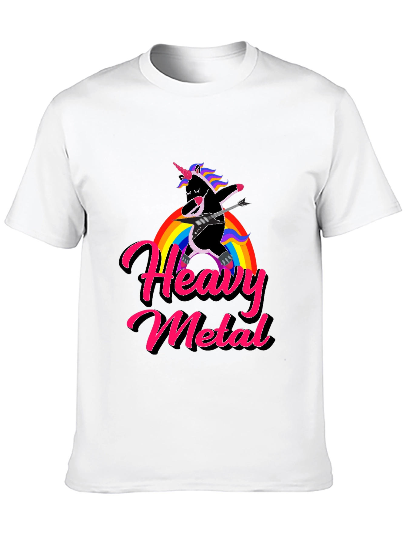 Unicorn Heavy Metal Rainbow T-Shirt