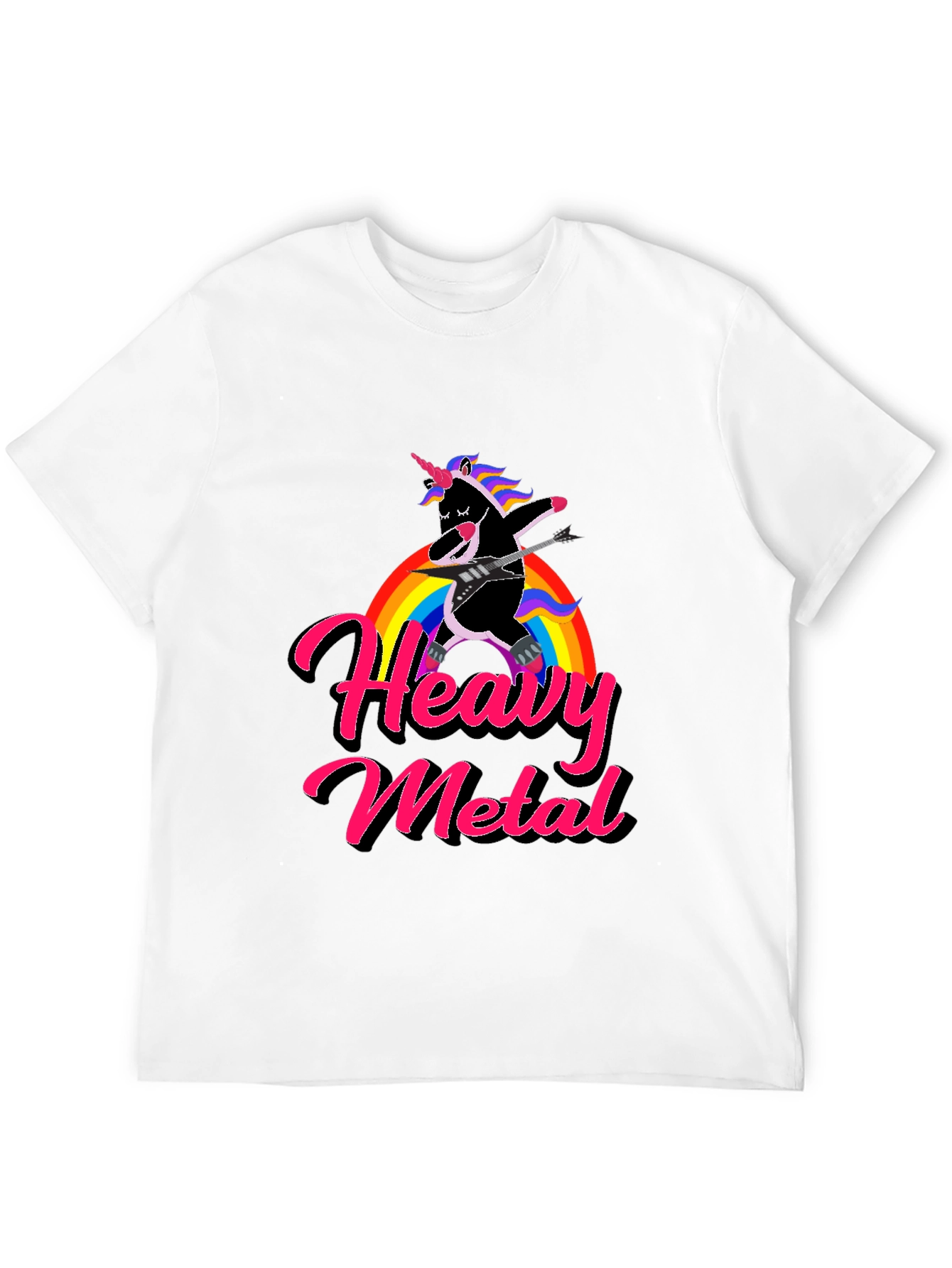 Unicorn Heavy Metal Rainbow T-Shirt